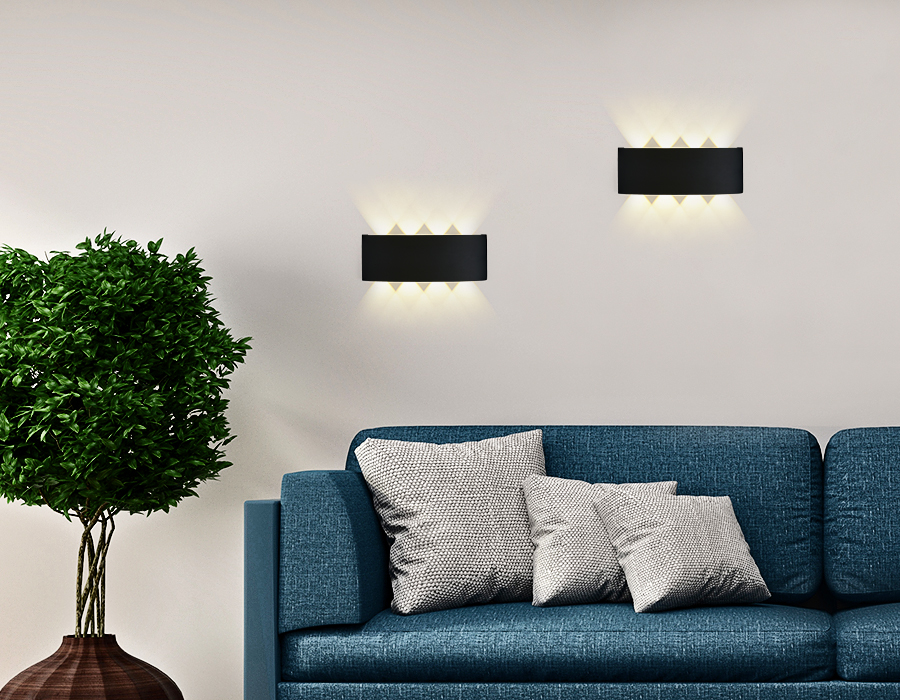 Настенный уличный светильник Ambrella Sota FW144 BK/S 8W 3000K черный/песок