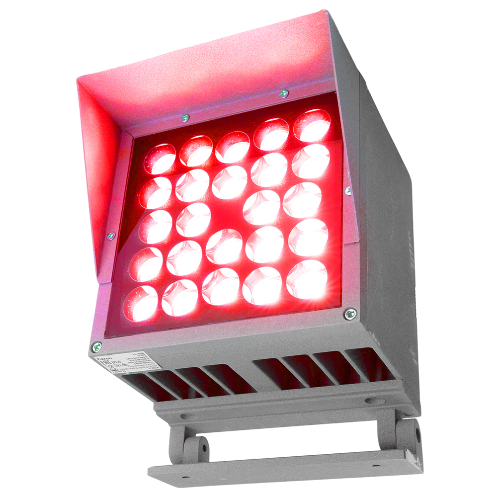 Светодиодный светильник ландшафтно-архитектурный Feron LL-898  AC220-240 49W красный IP66 квадрат