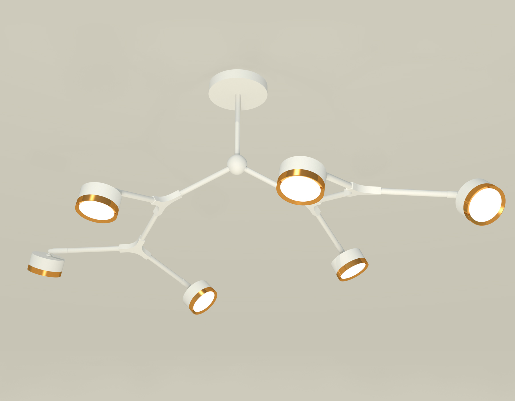 Подвесной светильтник Ambrella XB9055152/6 SWH/PYG белый песок/золото желтое полированное GX53 (C9055, N8124)