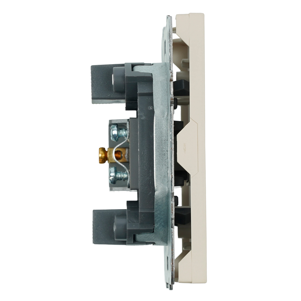 Розетка телевизионная 1-местная (механизм), STEKKER, 75 Ом, 5-862МГц, серия Эмили, RST00-5108-08, кашемир, soft touch