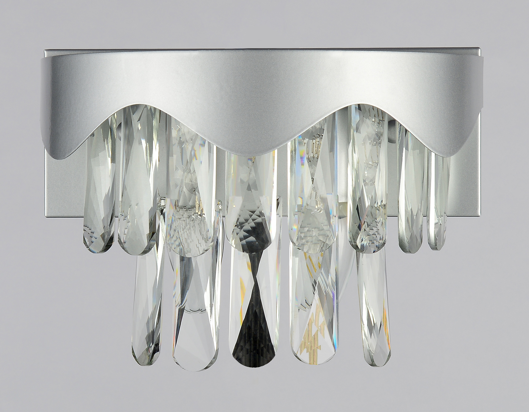 Настенный светильник с хрусталем Ambrella TR5090 SL/CL серебро/прозрачный E14/2 max 40W