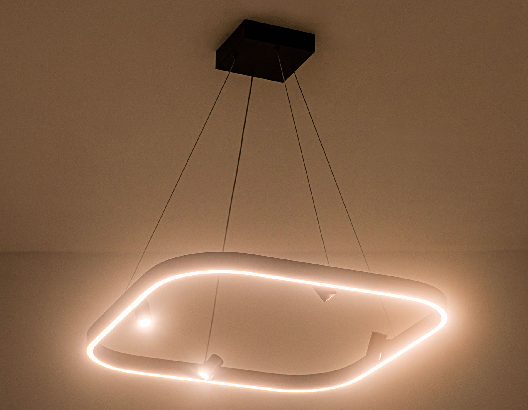 Подвесной LED светильник FL5803/1+4 BK черный 50W 3000K/4200K/6400K 600*600*1200 (без ПДУ)