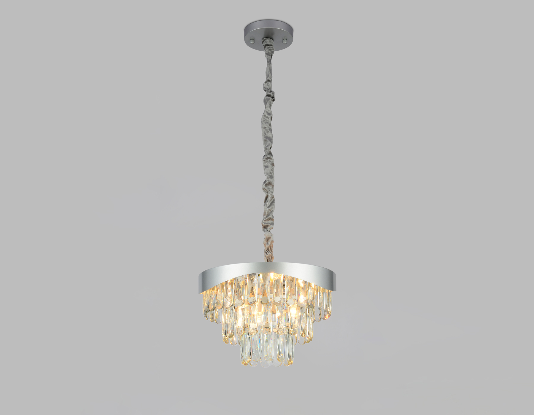 Подвесная люстра с хрусталем Ambrella TR5080 SL/CL серебро/прозрачный E14/6 max 40W