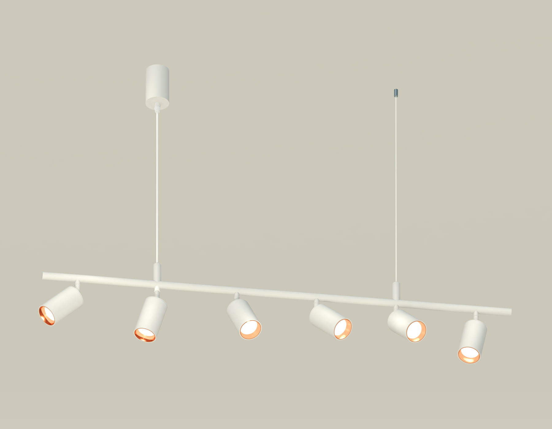 Подвесной светильтник Ambrella XB9005300/6 SWH/PPG белый песок/золото розовое полированное MR16 GU5.3 (С9005, С6322, N6114)