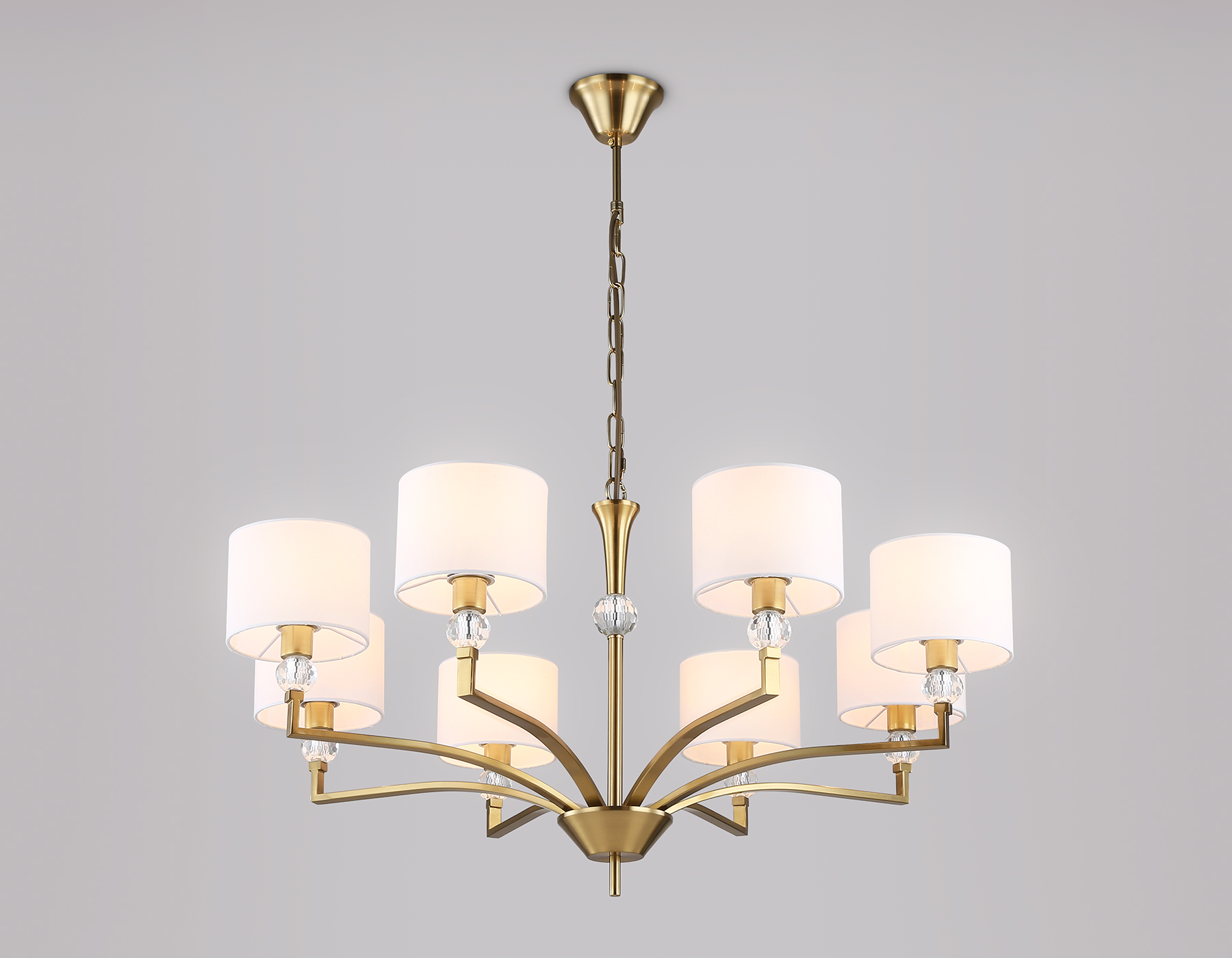 LH71133/8 BS/WH латунь/белый E14/8 max 40W D840*880