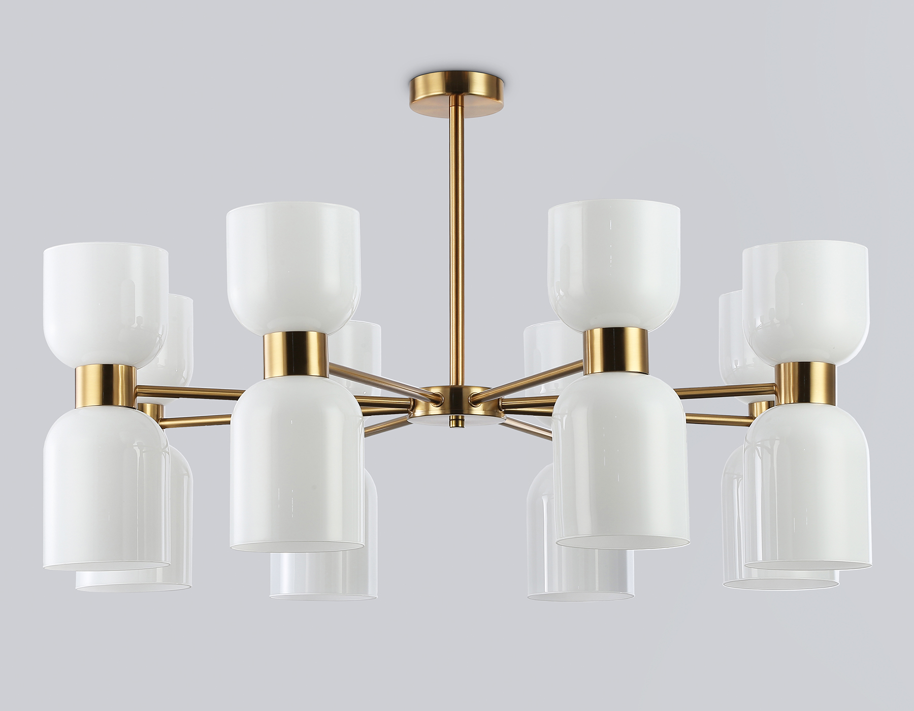 LH56095/16 BS/FR латунь/белый матовый E14*16 max 40W D860*510