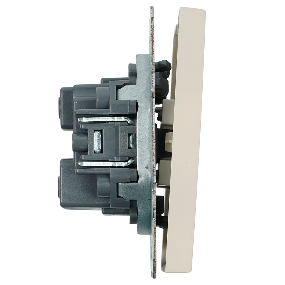 Выключатель 3-клавишный (механизм), STEKKER, 250В, 10А, серия Эмили, RSW10-5108-08, кашемир, soft touch