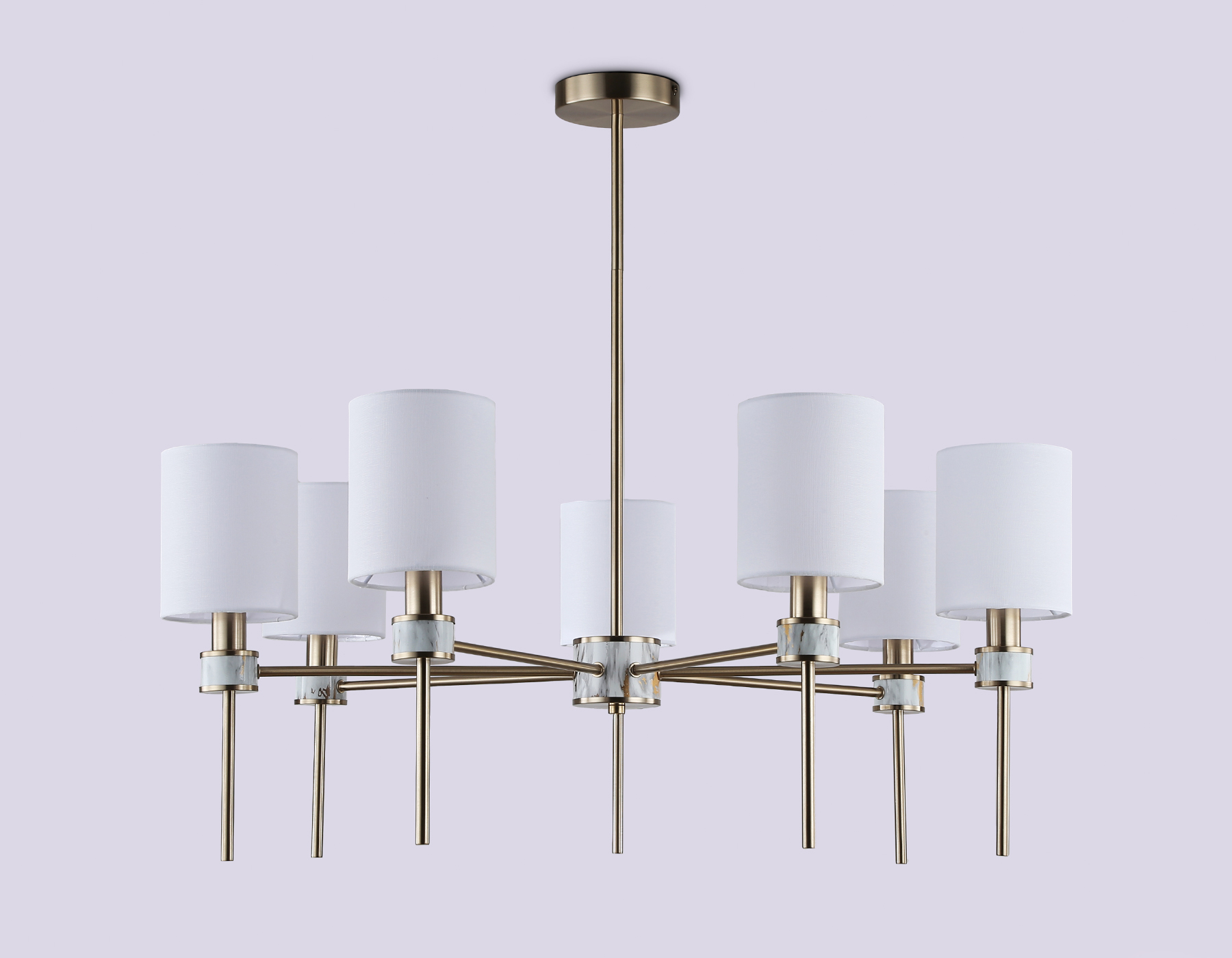 LH72373/7 DBS/WH темная латунь/белый E14/7 max 40W D840*720