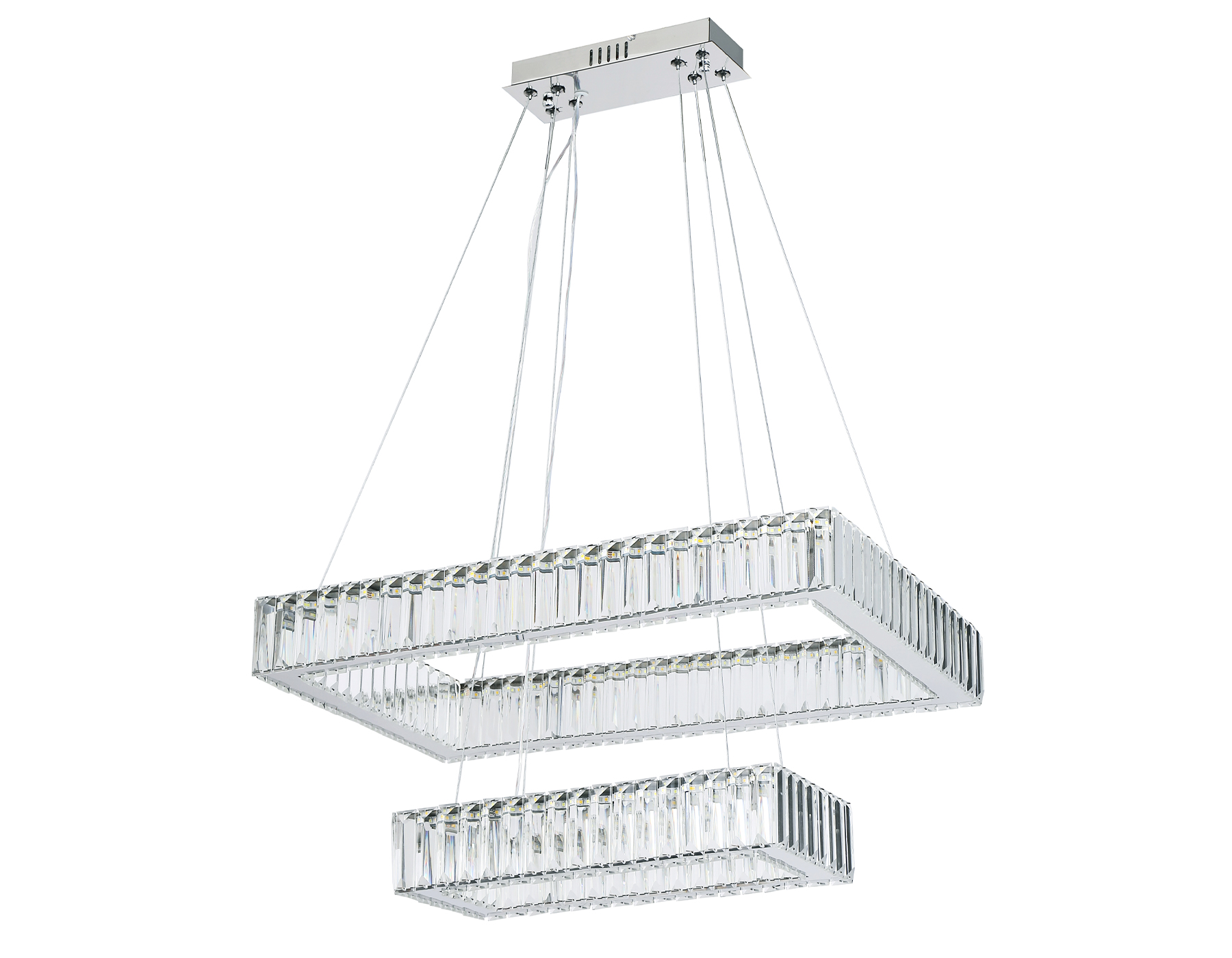 Подвесная светодиодная люстра с хрусталем Ambrella TR5005/2 CH/CL хром/прозрачный 90W 3000K/4200K/6400K 600*400*950 (Без ПДУ) Подвесная светодиодная люстра с хрусталем Ambrella TR5005/2 CH/CL хром/прозрачный 90W 3000K/4200K/6400K 600*400*950 (Без ПДУ)