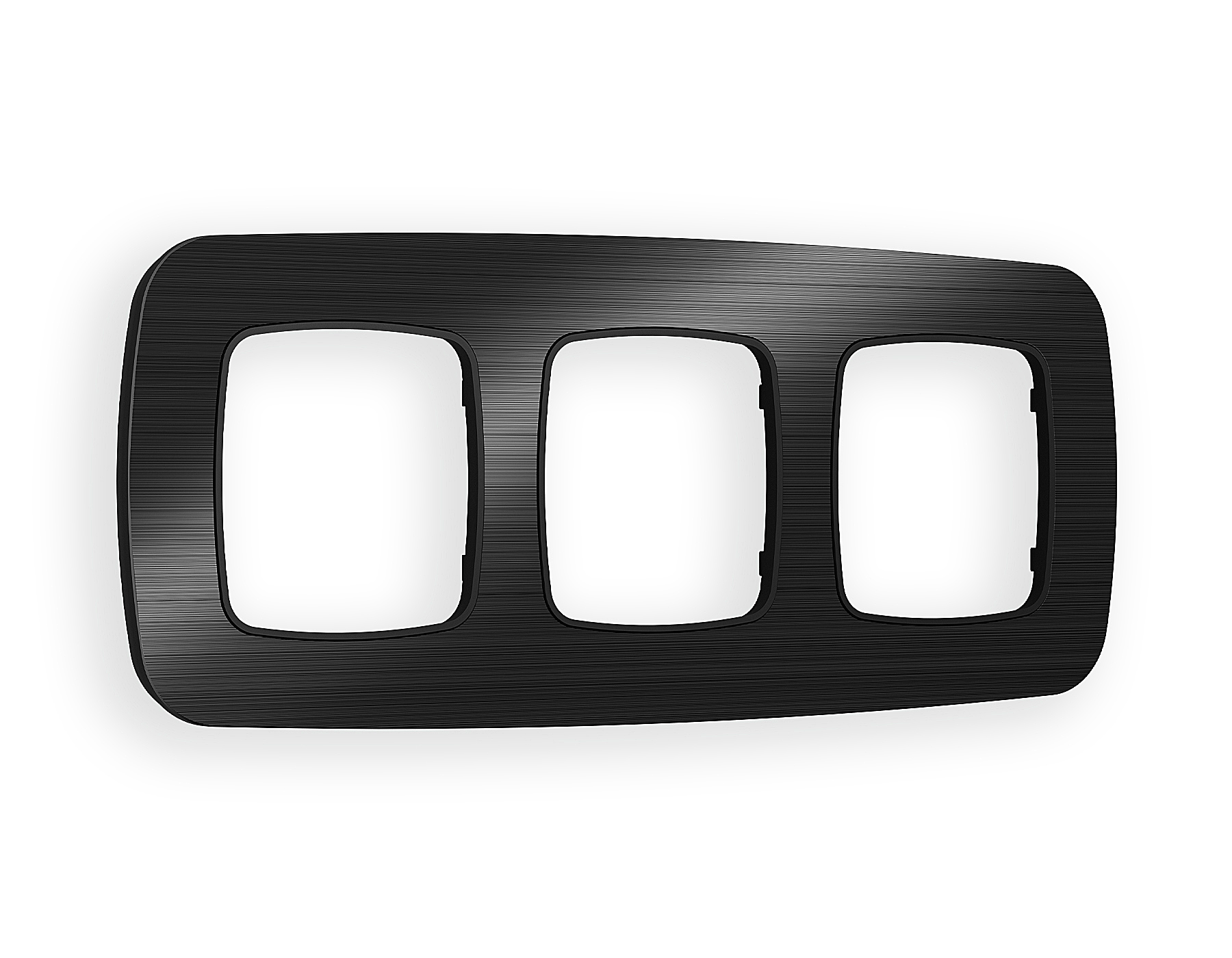 OF580503 Рамка OMEGA Radian (Черный Металл шлифованный) 3-ая