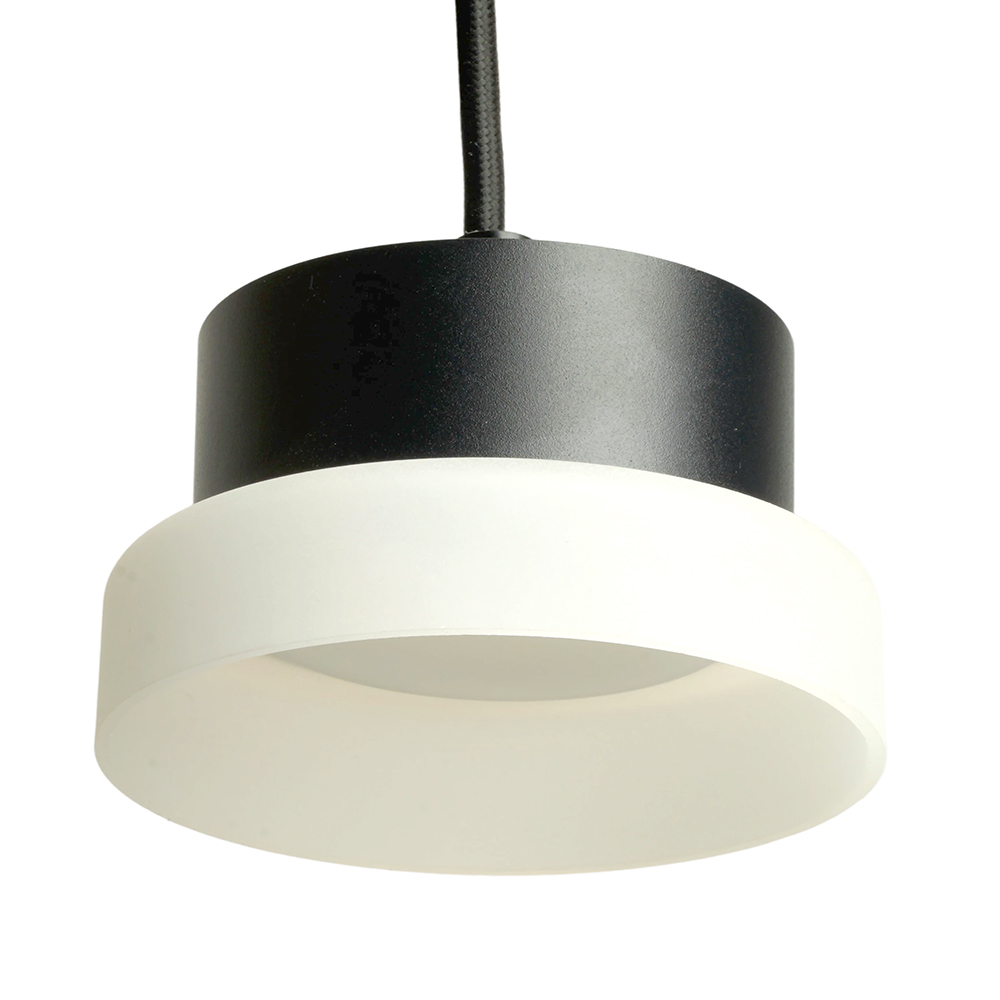 Светильник потолочный Feron Barrel HL4608 OPAL levitation 12W, 230V, GX53, черный, на подвесе 1,7 м