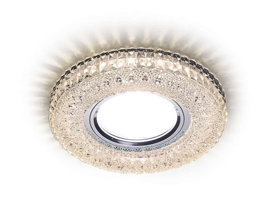 Встраиваемый светильник Ambrella S271 CL/WW хром/прозрачный MR16+3W(LED WARM)