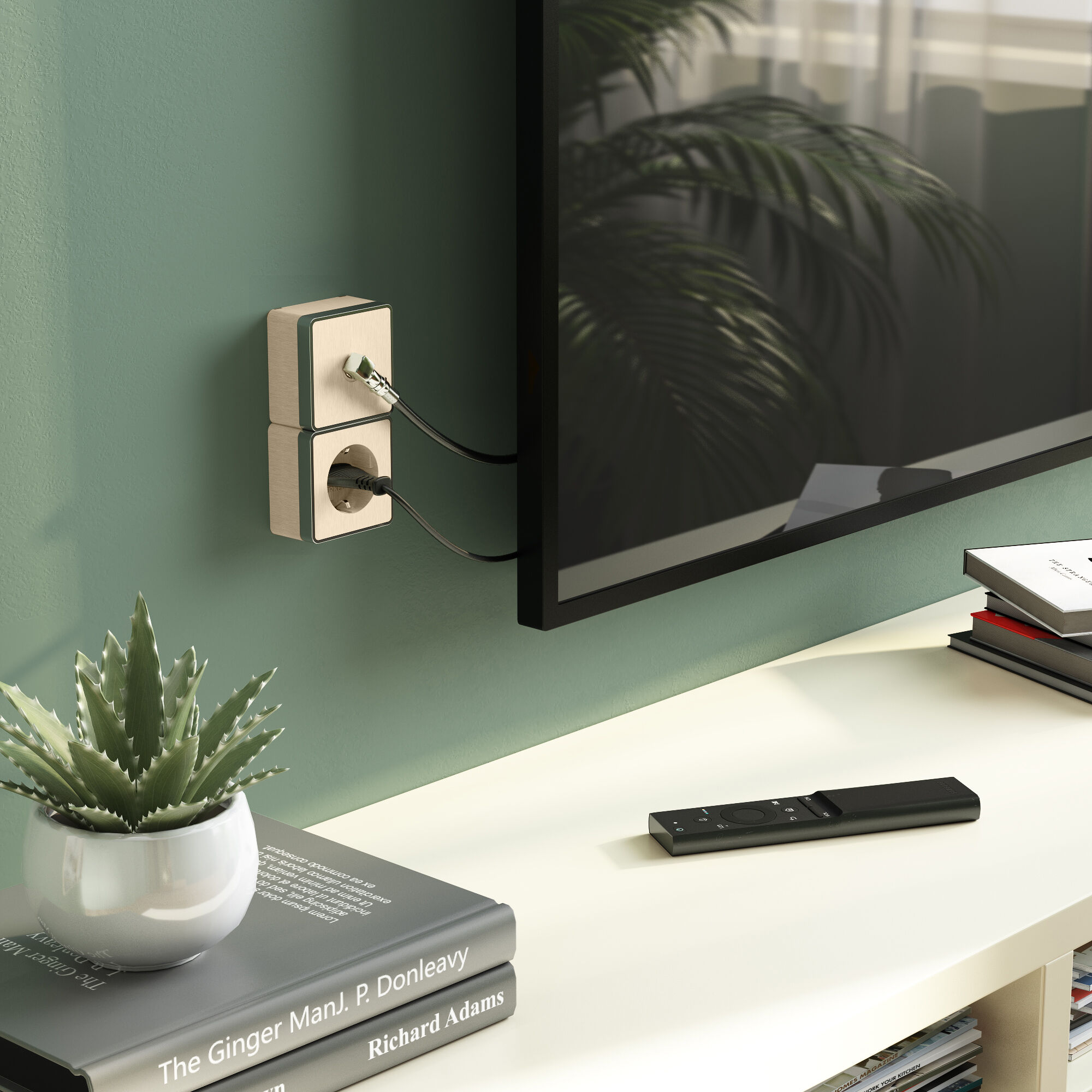 ТВ-розетка оконечная Werkel Gallant (шампань рифленый) WL15-21-01