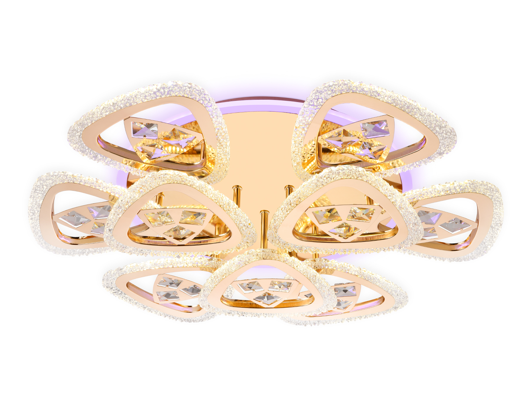 Потолочный светодиодный светильник с пультом Ambrella FA2923 GD золото 138W 600*600*130 (ПДУ РАДИО 2.4)