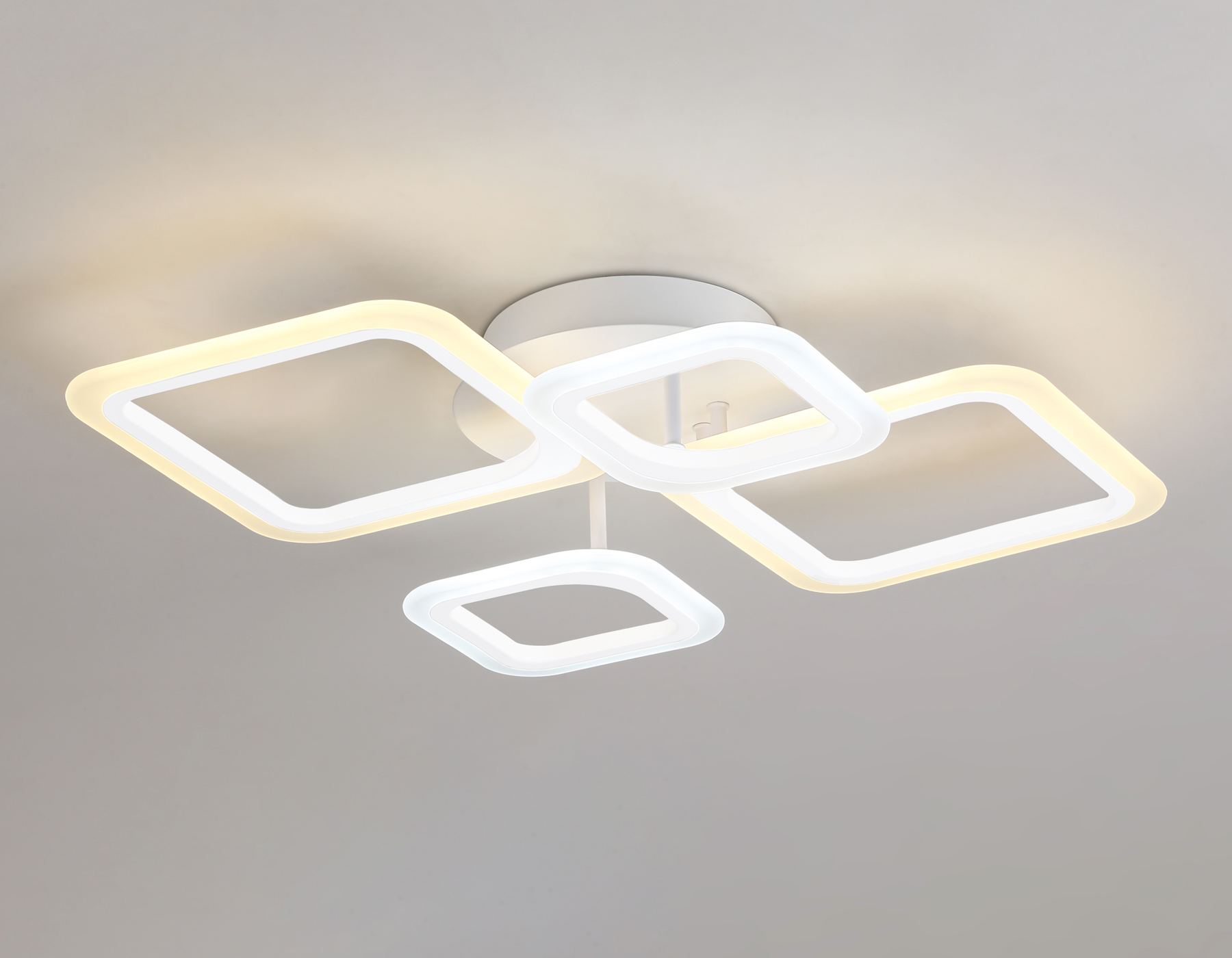 Потолочный светодиодный светильник с пультом Ambrella FA4382/4 WH белый 4200K/3000K+6400K/6400K+3000K 59W 660*490*120 (ПДУ ИК)