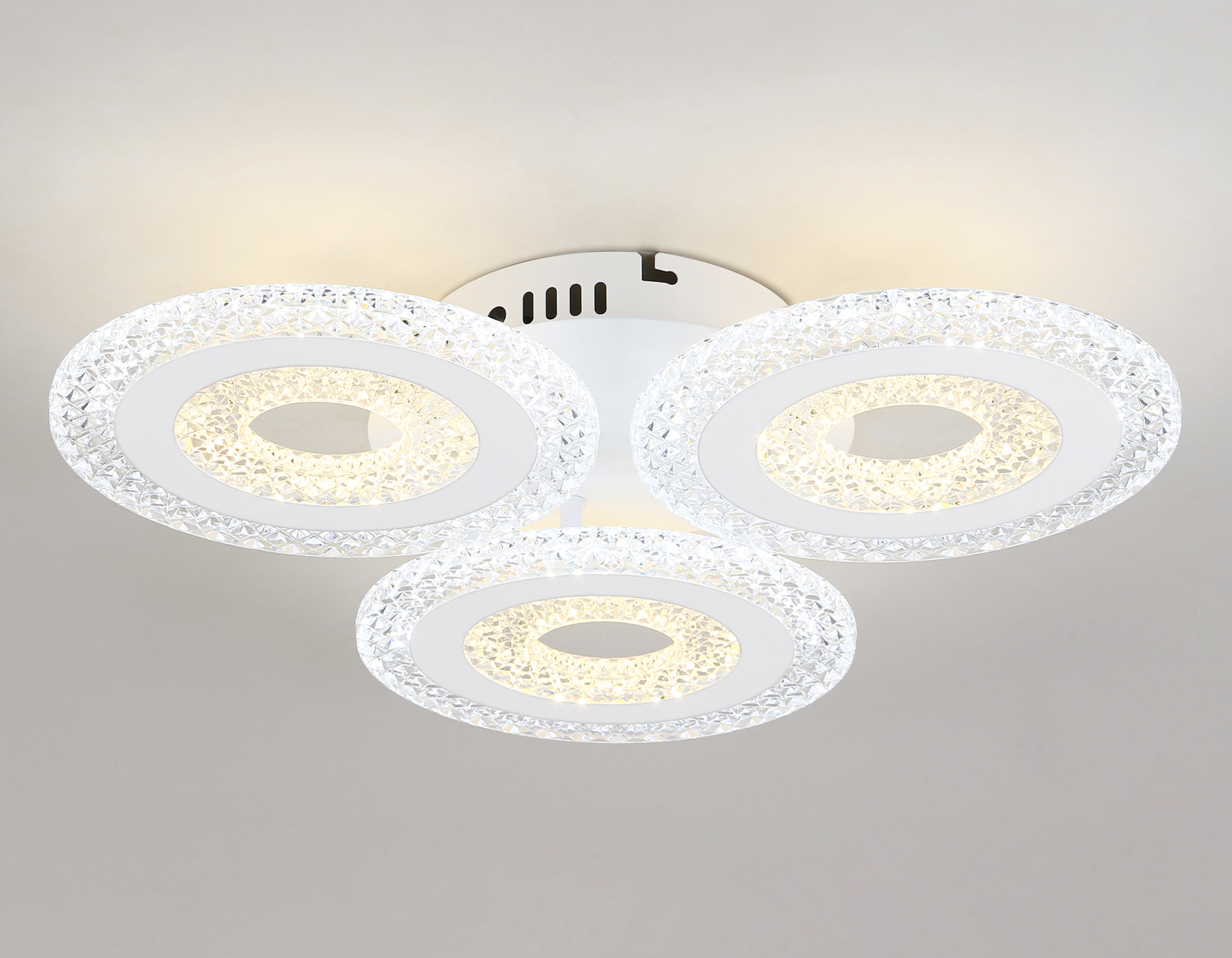 Потолочный LED светильник FA4001/3 WH белый 70W 3000K+6400K/4200K/6400K+3000K D480*85 (ПДУ ИК)