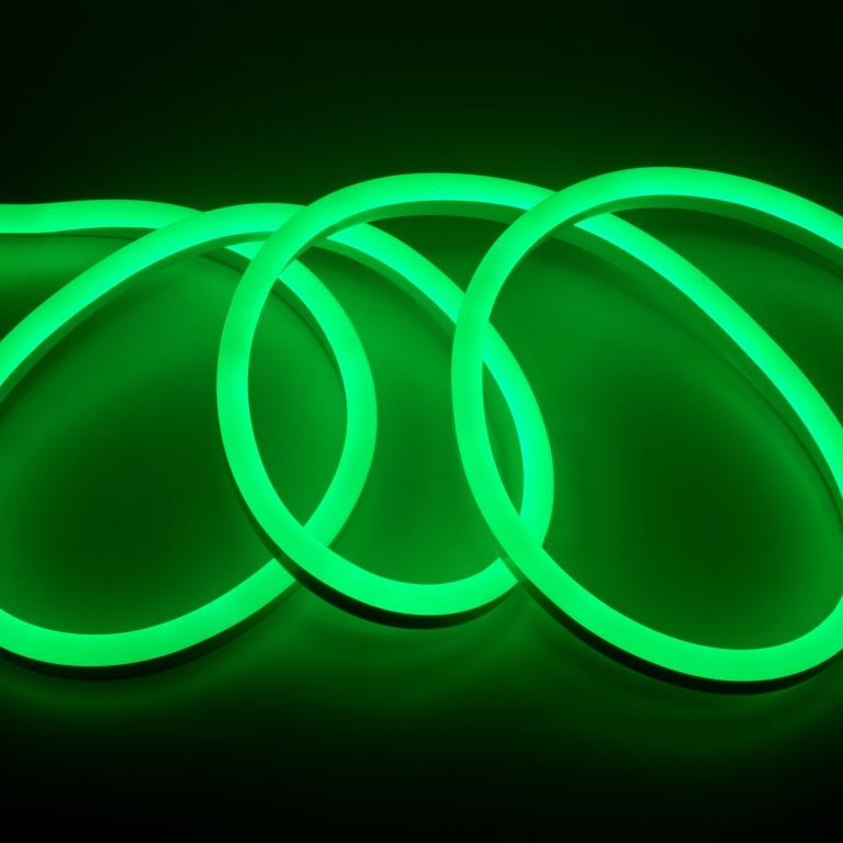 Гибкий неон General 9.6 Вт/м 220V IP67 зеленый (smd2835, 120 диодов/м, 8х16мм) (катушка 50м)