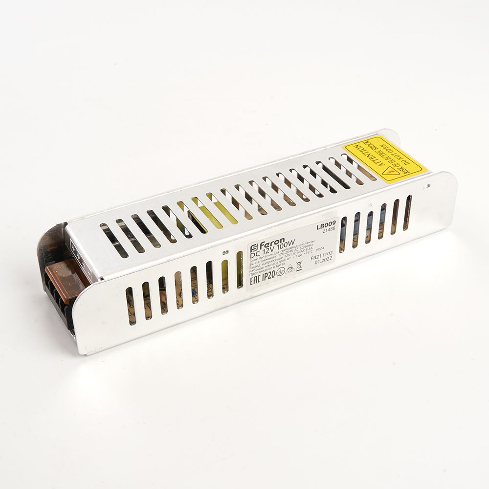 Трансформатор электронный для светодиодной ленты 100W 12V (драйвер), LB009 Трансформатор электронный для светодиодной ленты 100W 12V (драйвер), LB009