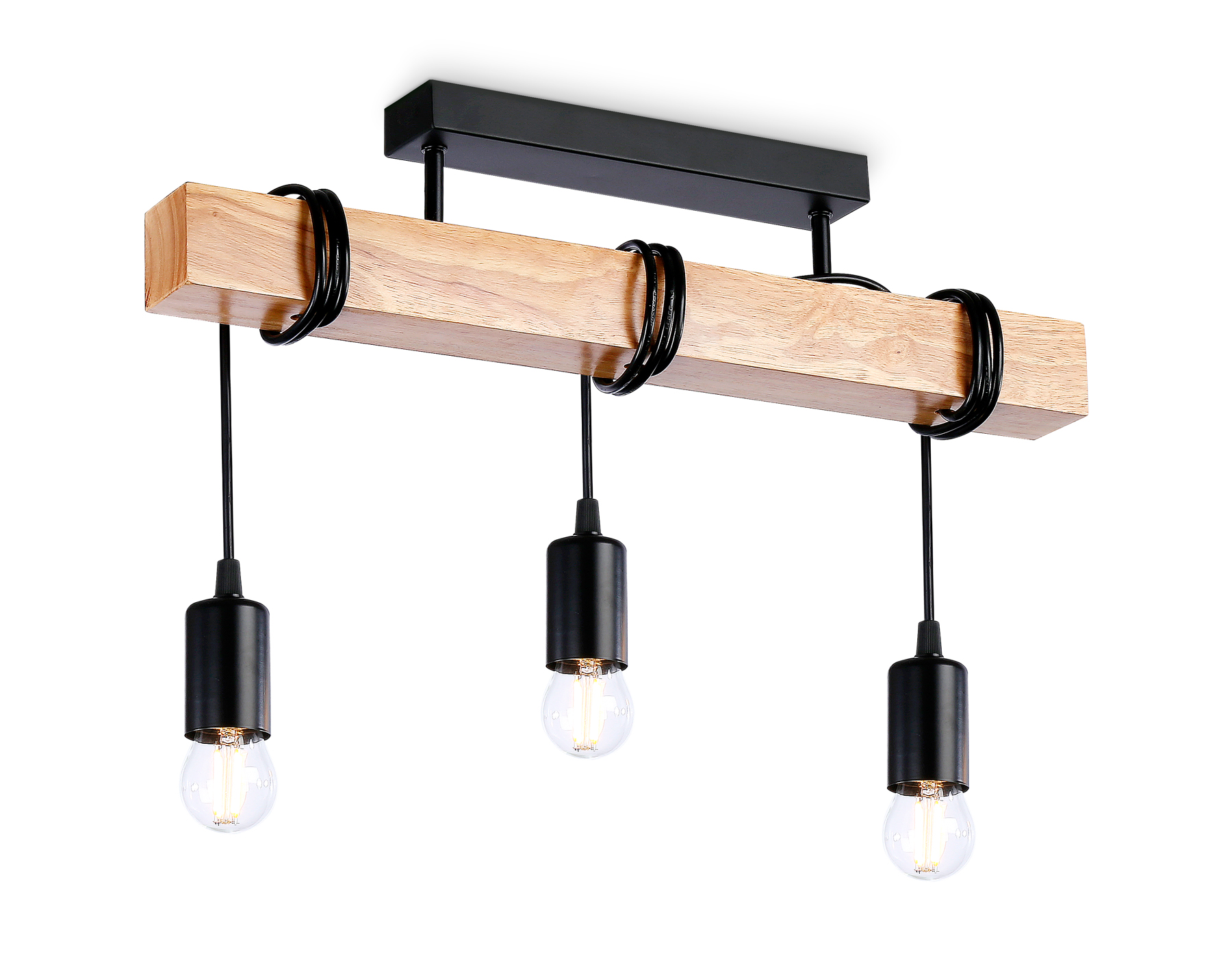 Подвесной светильник TR8182/3 BK/LW черный/светлое дерево E27*3 max 40W 500*50*420 Подвесной светильник TR8182/3 BK/LW черный/светлое дерево E27*3 max 40W 500*50*420