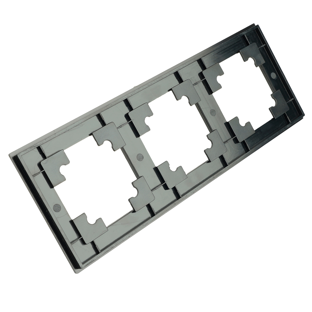 Рамка 3-местная, металл, STEKKER MFR00-7003-05, серия Катрин, черный