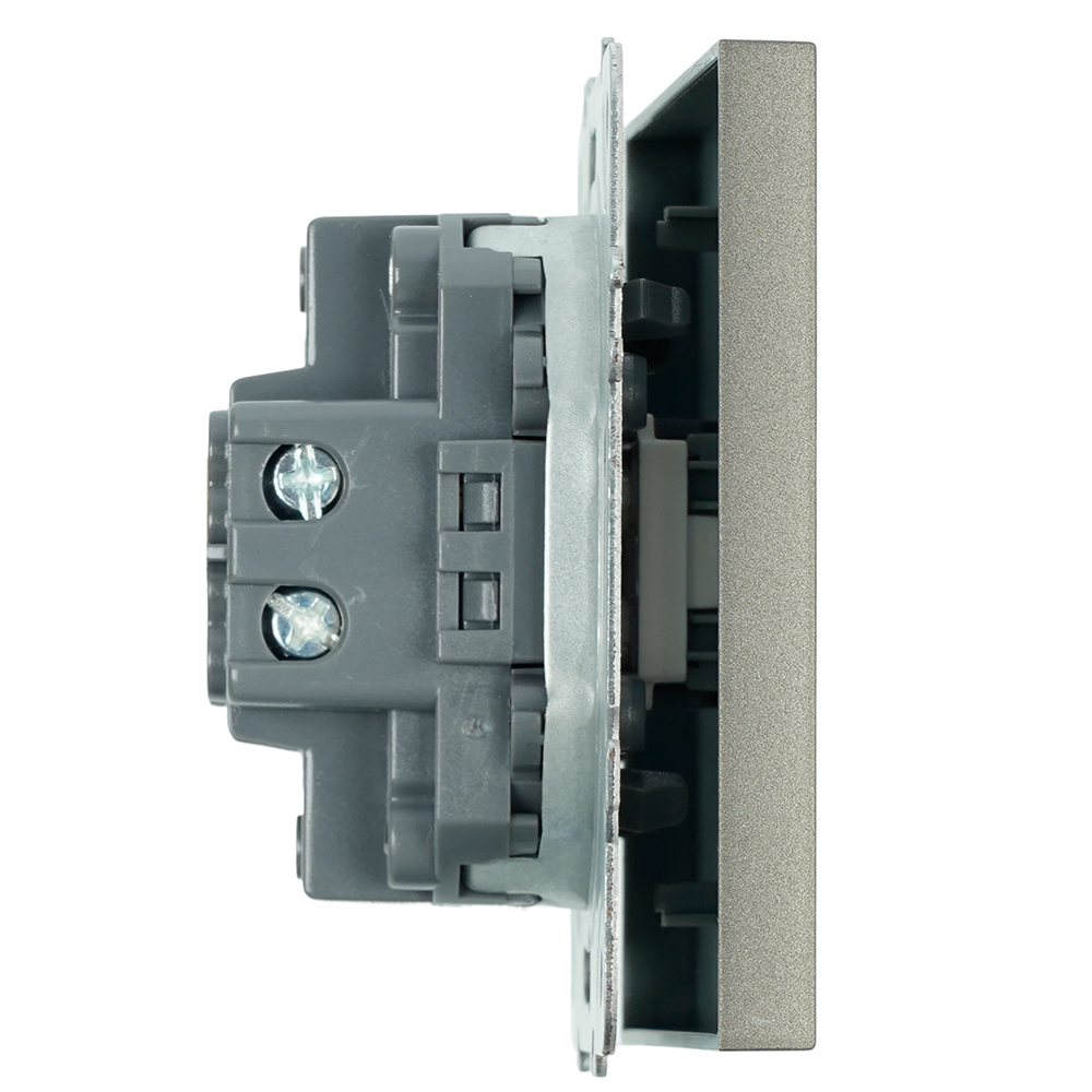 Переключатель перекрестный 1-клавишный (механизм), STEKKER, 250В, 10А, серия Эмили, RSW10-5110-09, антрацит, soft touch