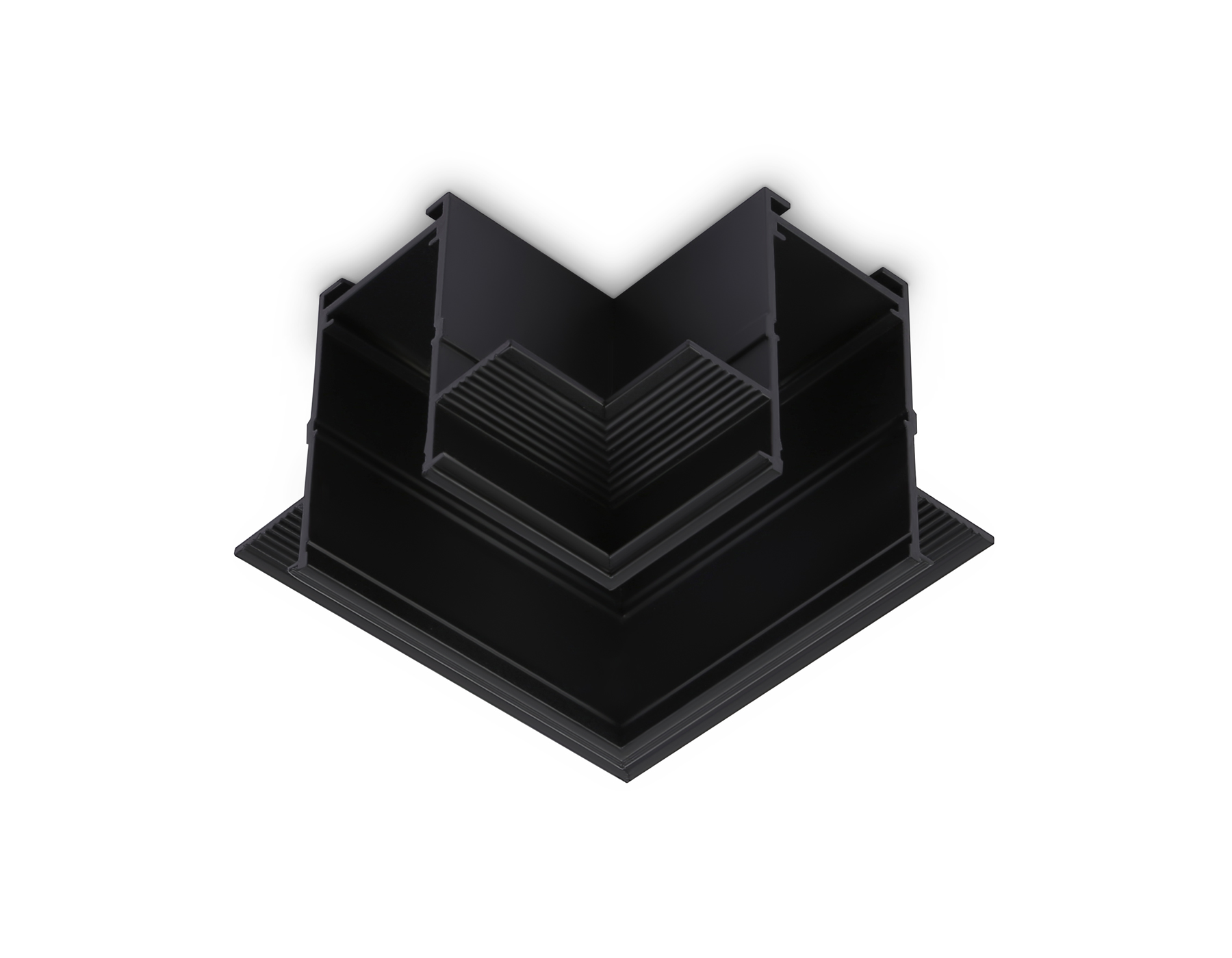 GL1040 BK черный коннектор угловой для встраиваемого шинопровода Magnetic 220V 80*80*47