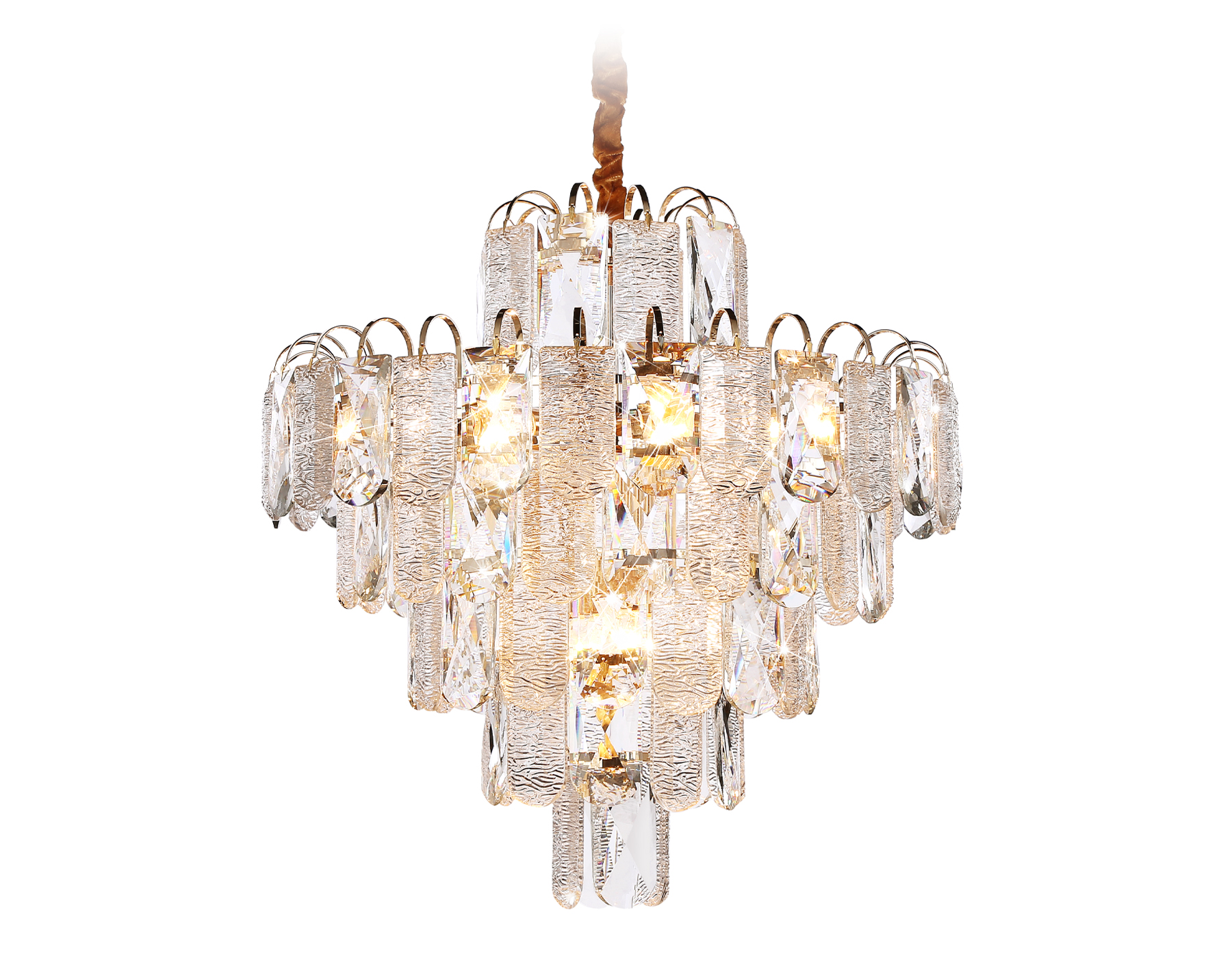 Подвесная люстра TR5233/12 SGD/CL/FR золото/прозрачный/белый матовый E27*12 max 40W D600*610