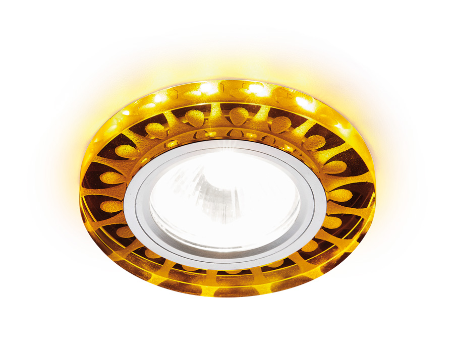 Встраиваемый светильник S219 WH/CH/YL матовый/хром/MR16+3W(LED YELLOW)