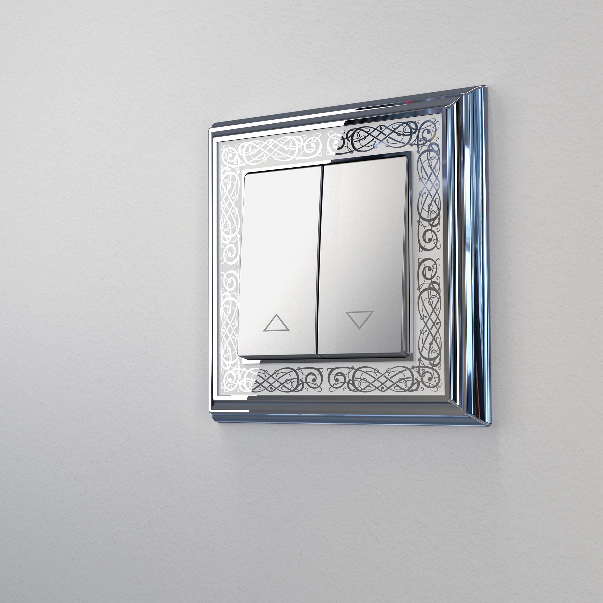 Рамка WERKEL Palacio Gracia на 1 пост (хром/белый) WL77-Frame-01 / W0011431 / a041159