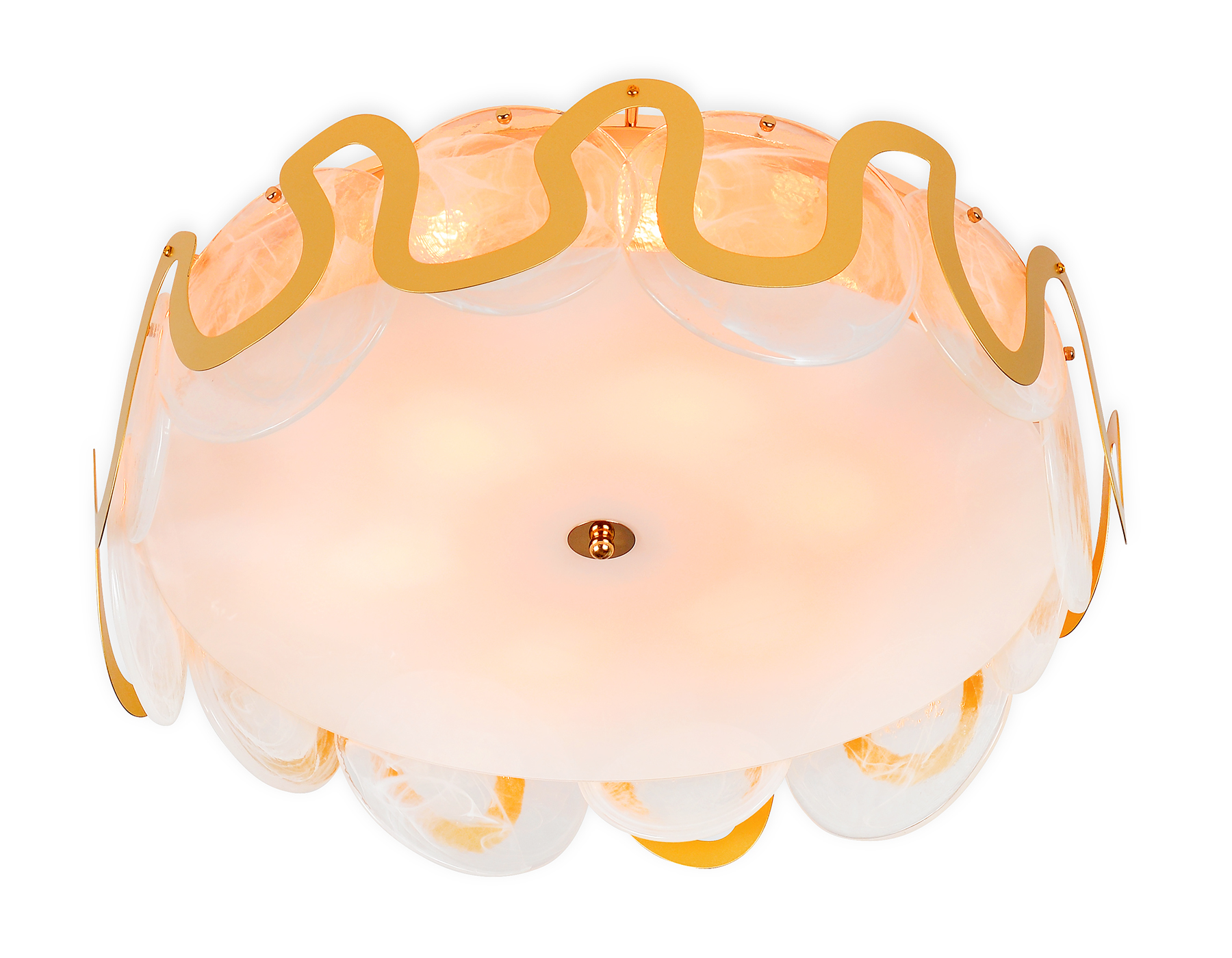 Потолочная люстра Ambrella TR5327/6 GD/FR золото/белый матовый E14/6 max 40W D606*230