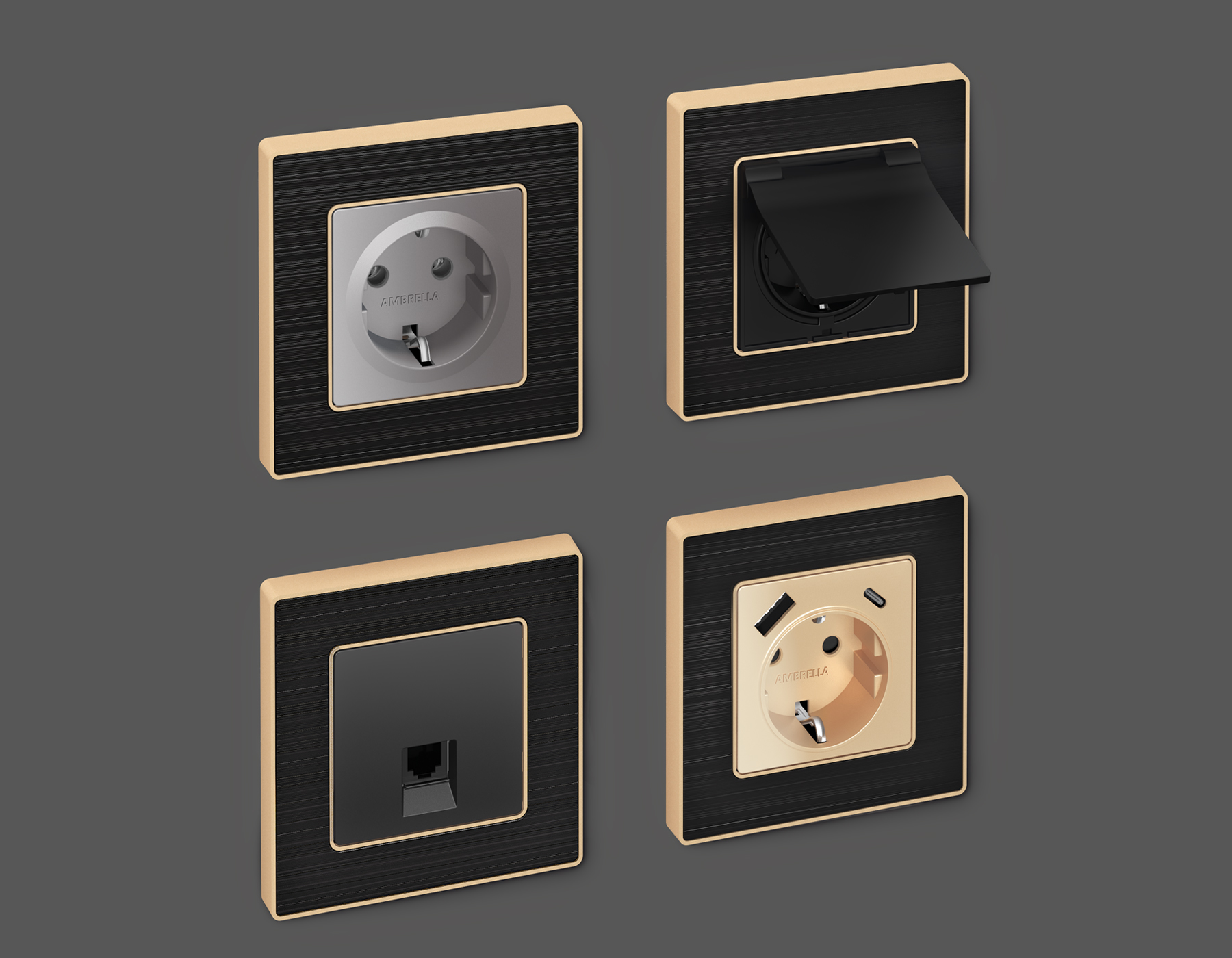 AF580541 Рамка ALFA Arctic (Черный Стекло органическое/Шампань) 1-ая