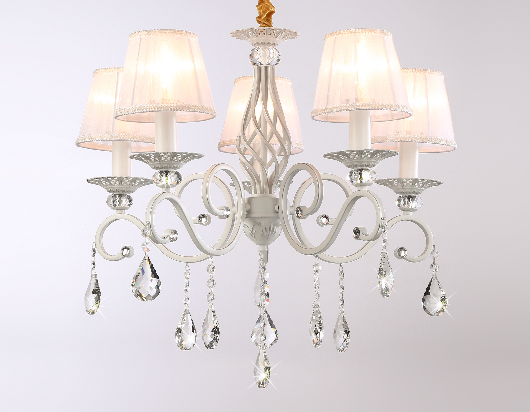 Подвесная люстра TR4547/5 WH/SL белый/серебро E14/5 max 40W D565*500