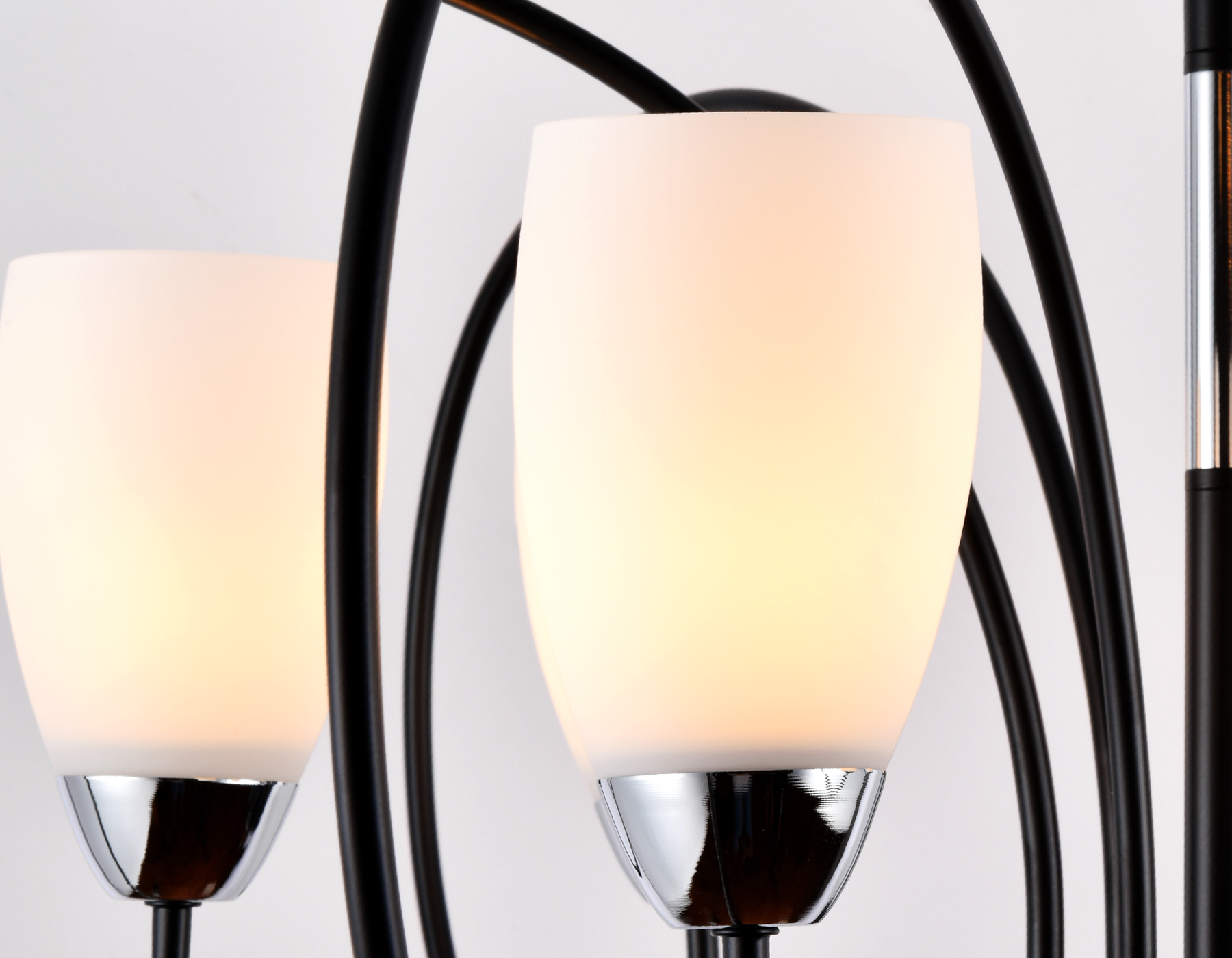 Подвесная люстра Ambrella TR3126 черный/хром E27 max 40W D850*600