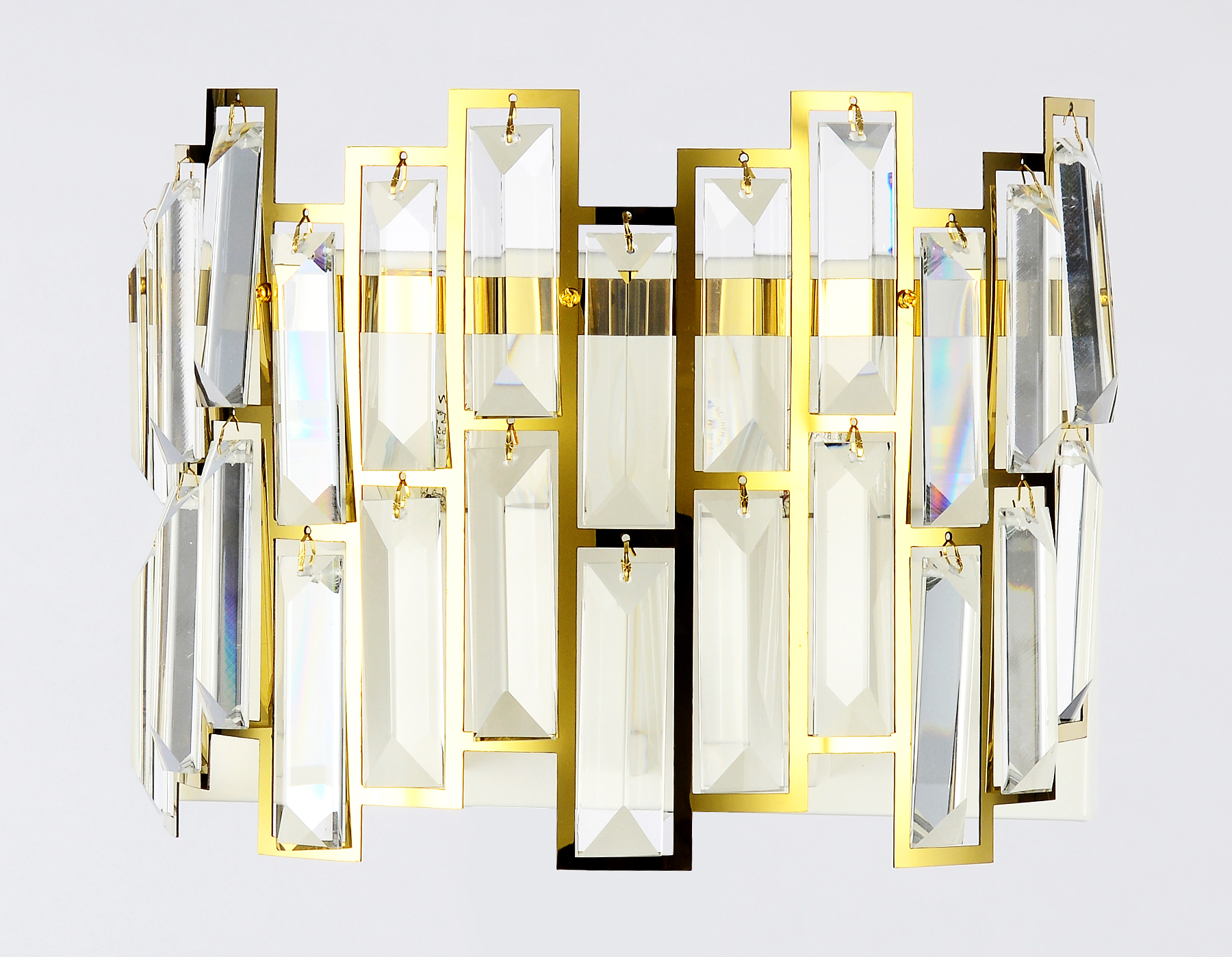 Настенный светильник с хрусталем Ambrella TR5055 GD/WH/CL золото/белый/прозрачный E14/2 max 40W