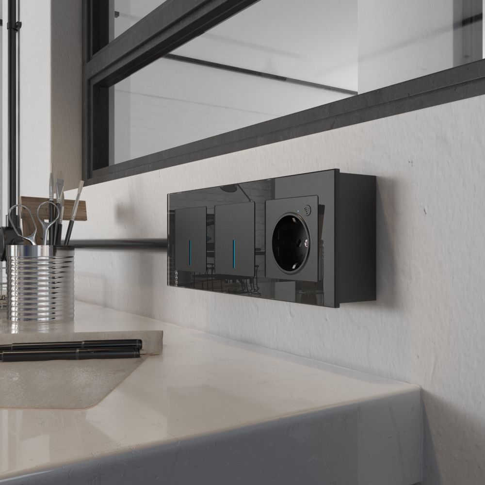 Коробка для накладного монтажа WERKEL (черный) W8000008