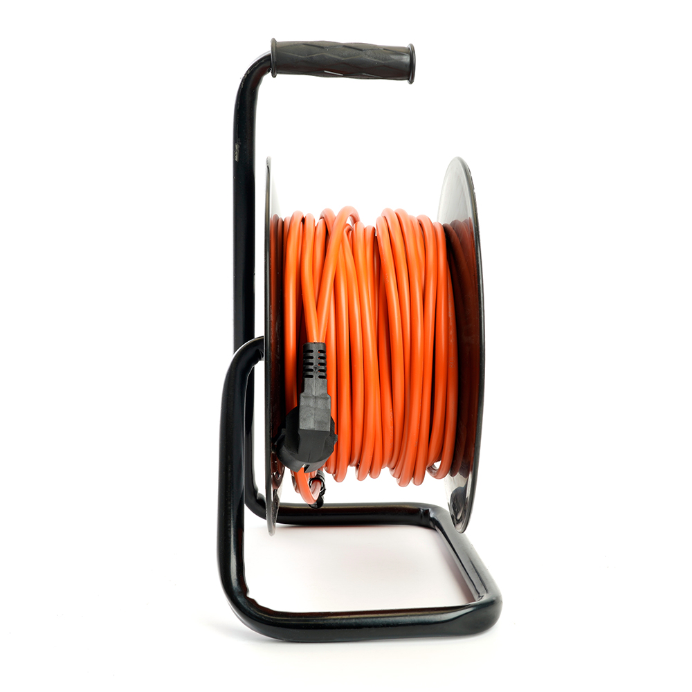 Удлинитель на катушке Stekker STD03-44-50 Standart 4-местный с/з ПВС 3*1,5, оранжевый, 16А, IP44, 50м (80104)