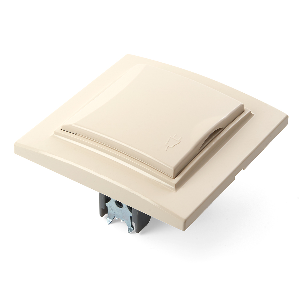 Розетка 1-местная STEKKER, PST16-9012-02 220В,16А,серия Эрна,слоновая кость, 39238