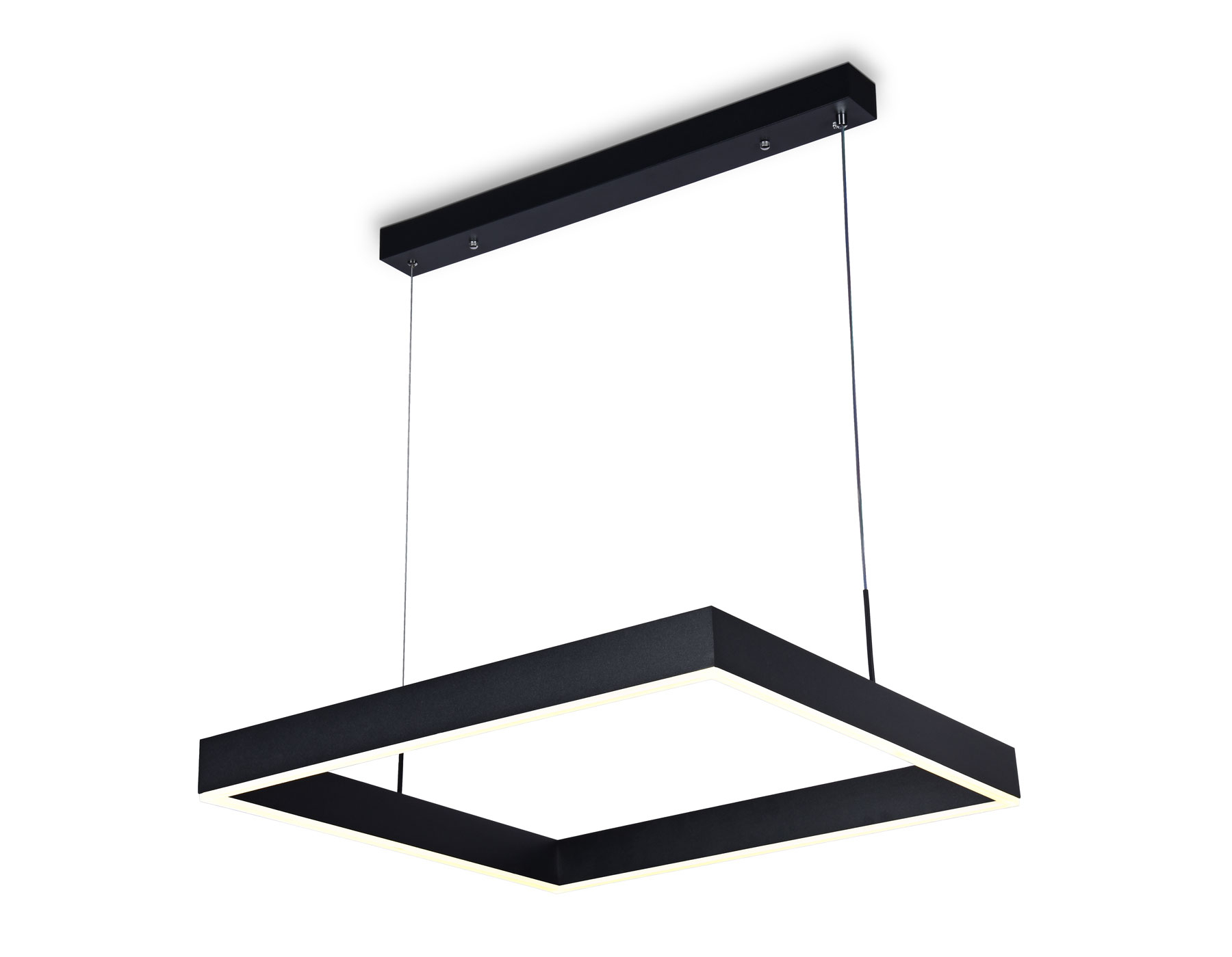 Подвесной светильник Ambrella FA6626 BK черный 65W 600*600*720 (ПДУ РАДИО 2.4G)