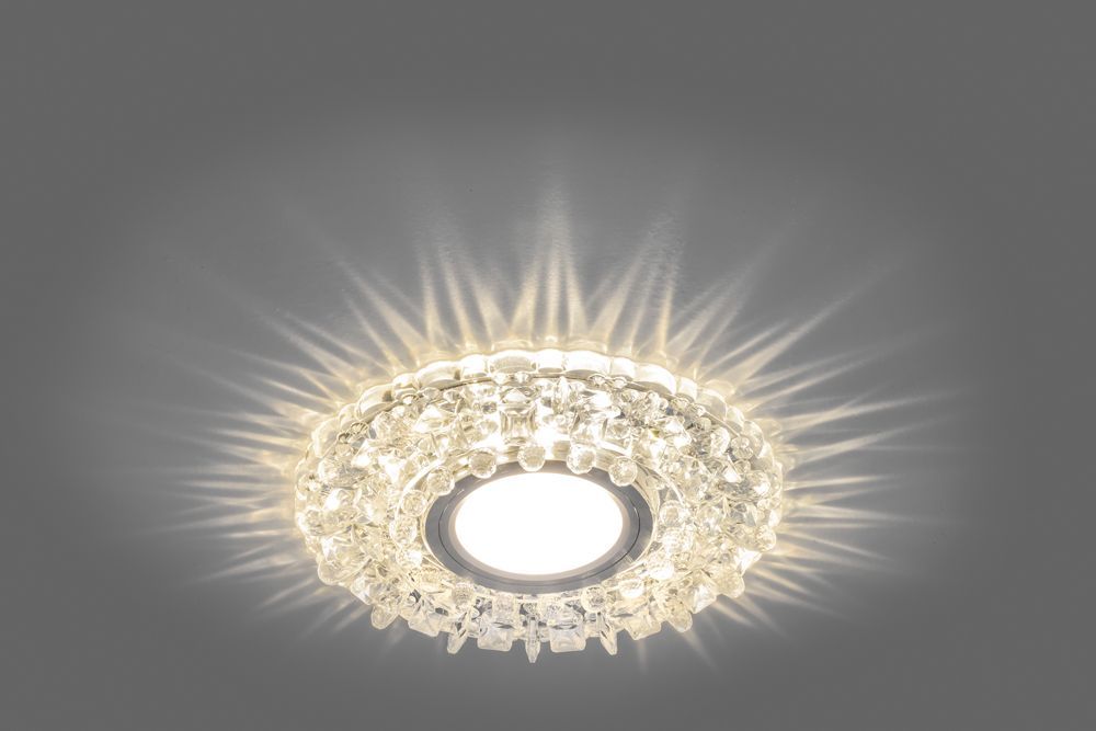 Светильник встраиваемый с белой LED подсветкой Feron CD923 потолочный MR16 G5.3 прозрачный