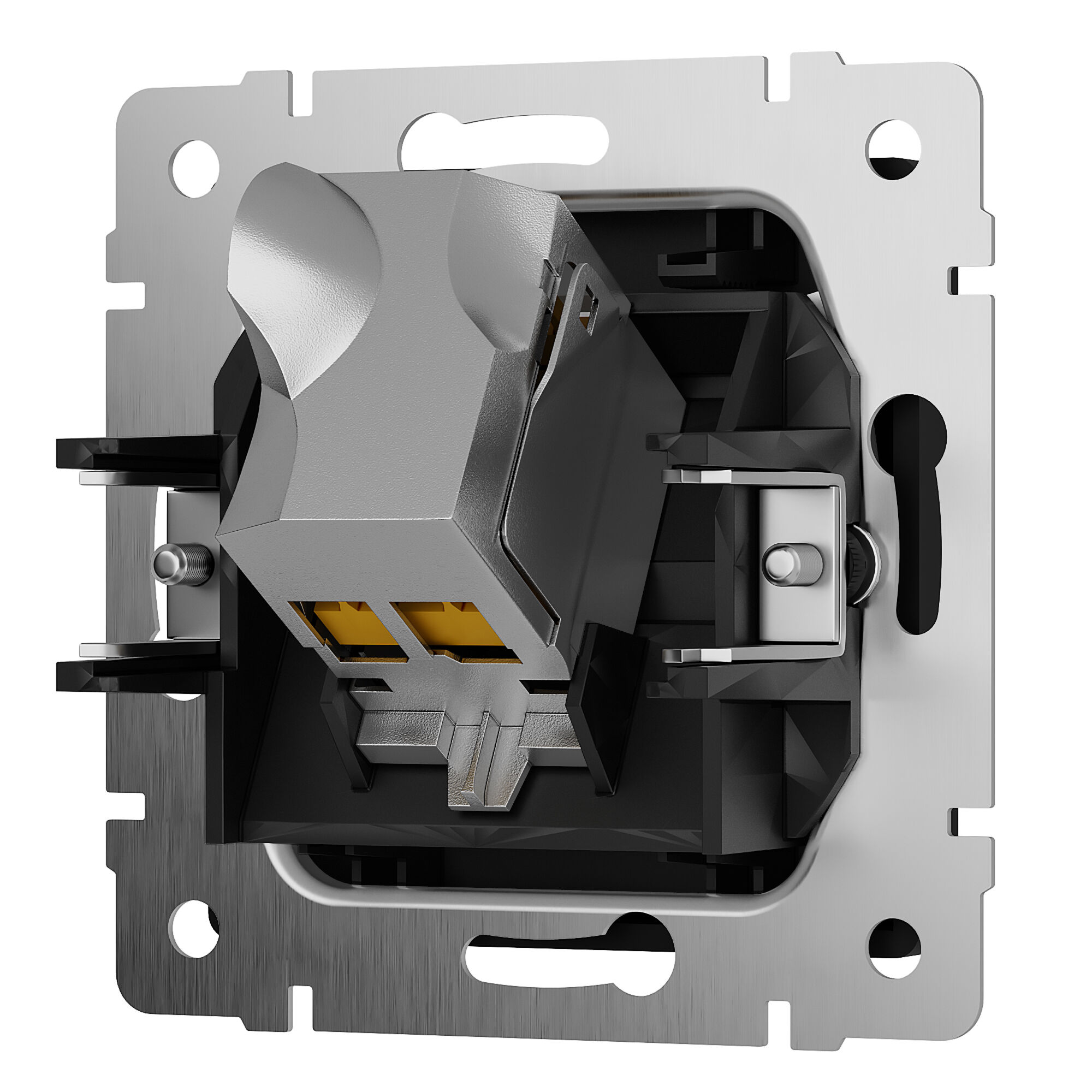 W5120108/ Розетка Ethernet RJ-45 cat. 6A экранированная (черный матовый) W5120108