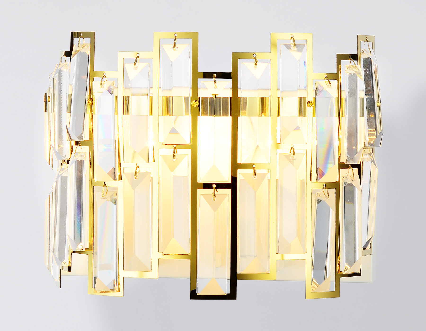 Настенный светильник с хрусталем Ambrella TR5055 GD/WH/CL золото/белый/прозрачный E14/2 max 40W