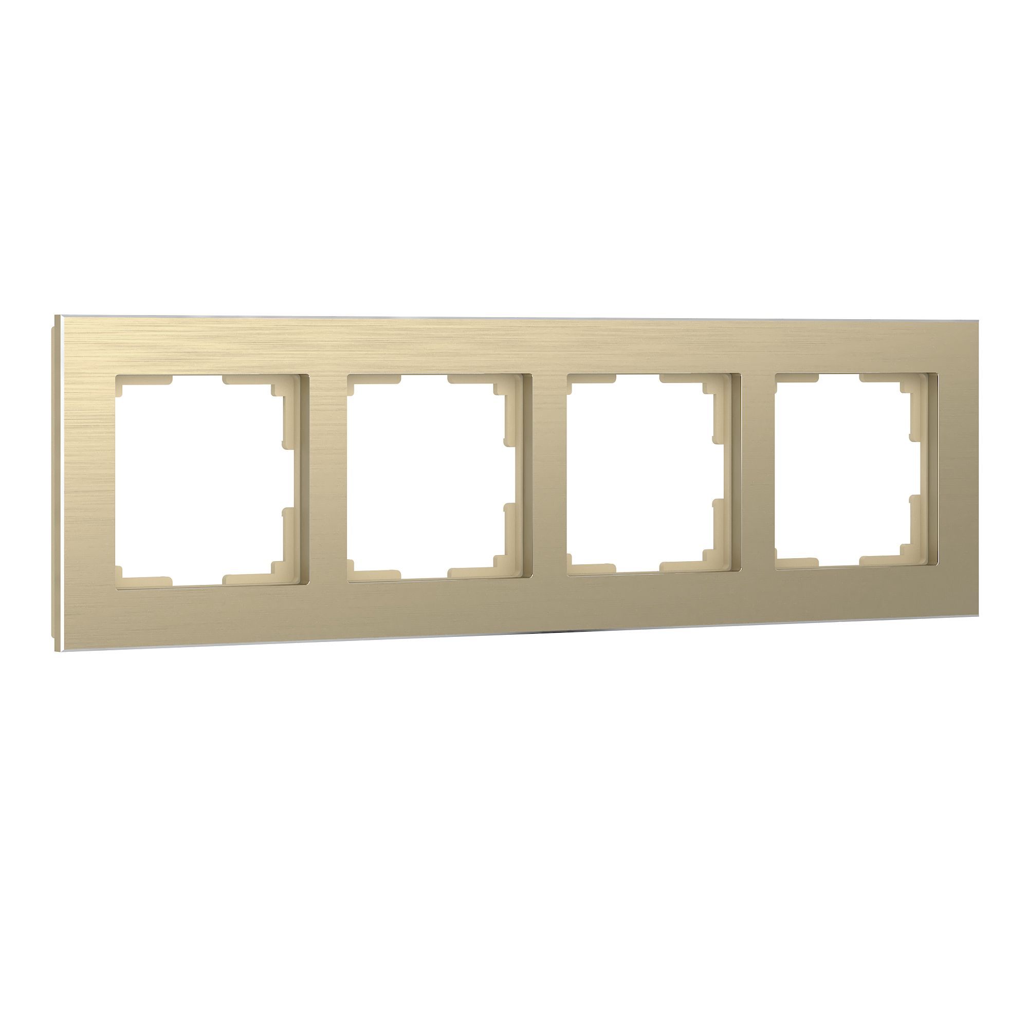 Рамка на 4 поста Werkel Aluminium (шампань) / W0041711 / a052315