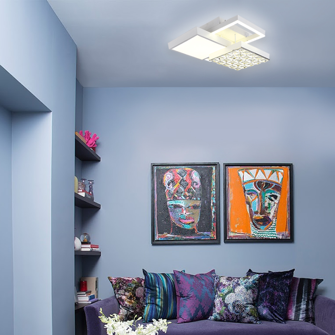 Потолочный управляемый светильник Ambrella ICE FA147 WH 96W белый