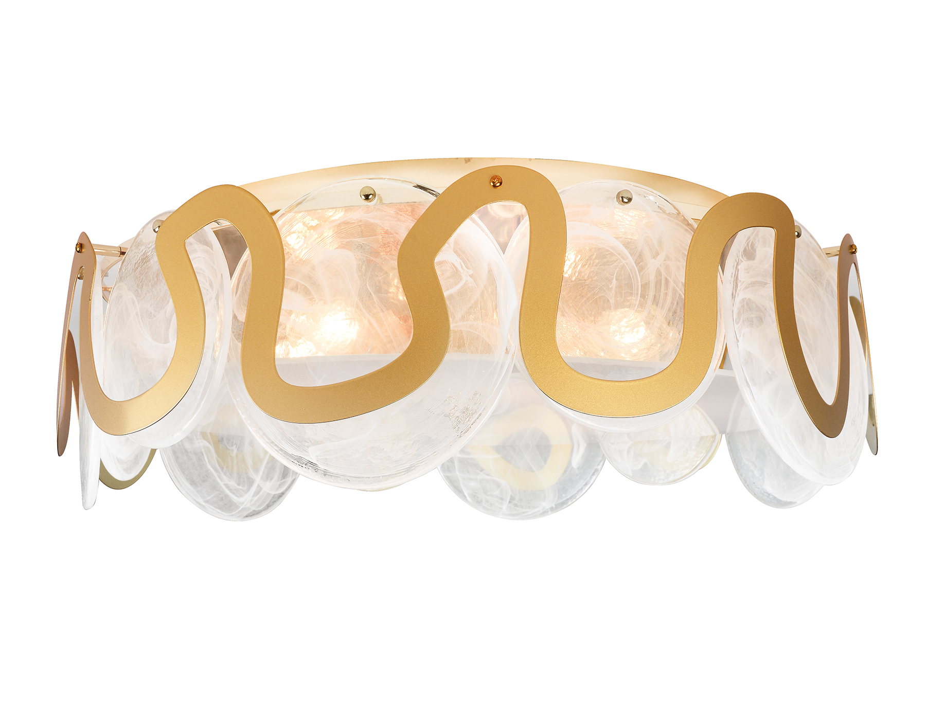 Потолочная люстра Ambrella TR5327/6 GD/FR золото/белый матовый E14/6 max 40W D606*230