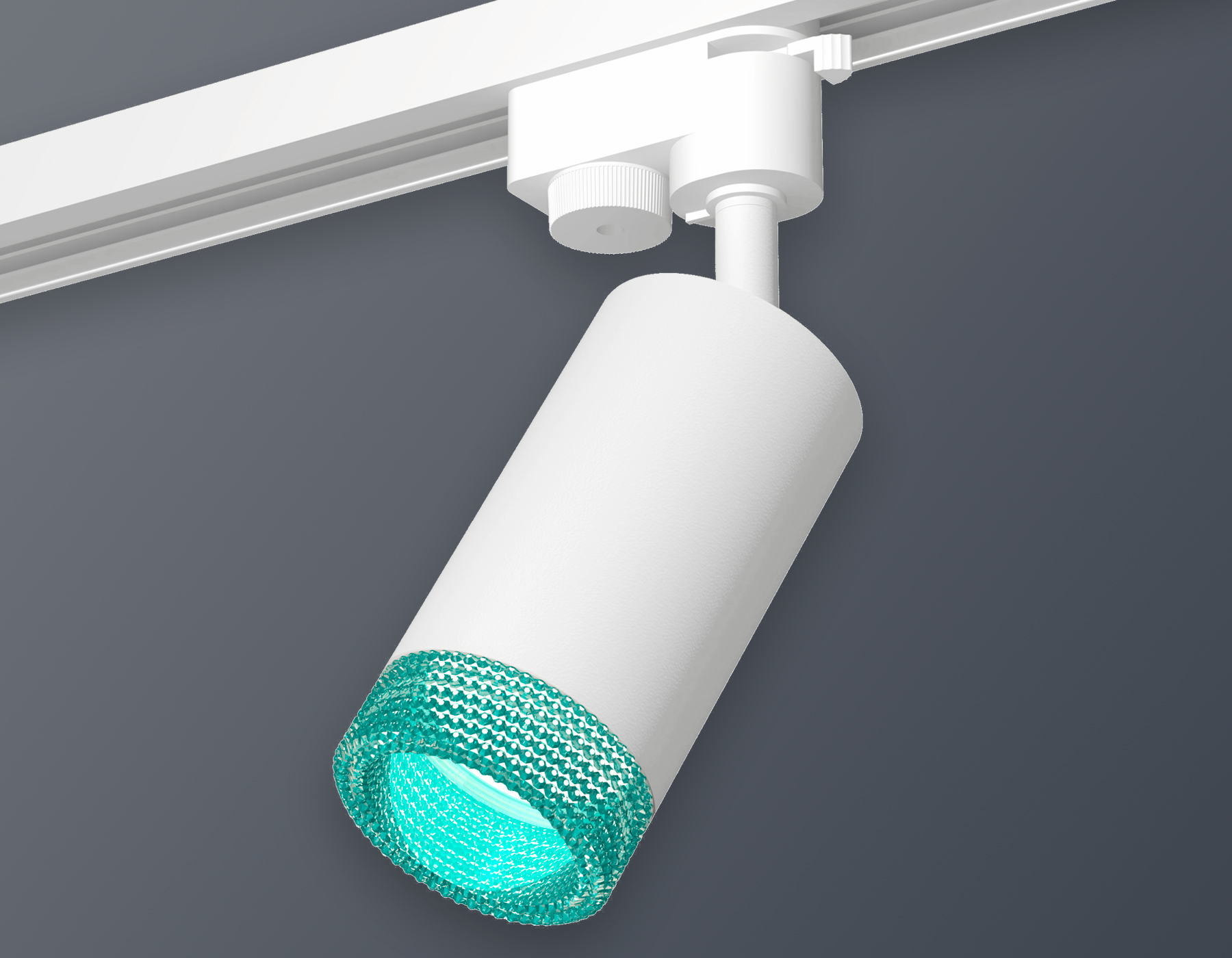 Комплект трекового светильника Ambrella XT6322083 SWH/BL белый песок/голубой MR16 GU5.3 (A2520, C6322, N6153)