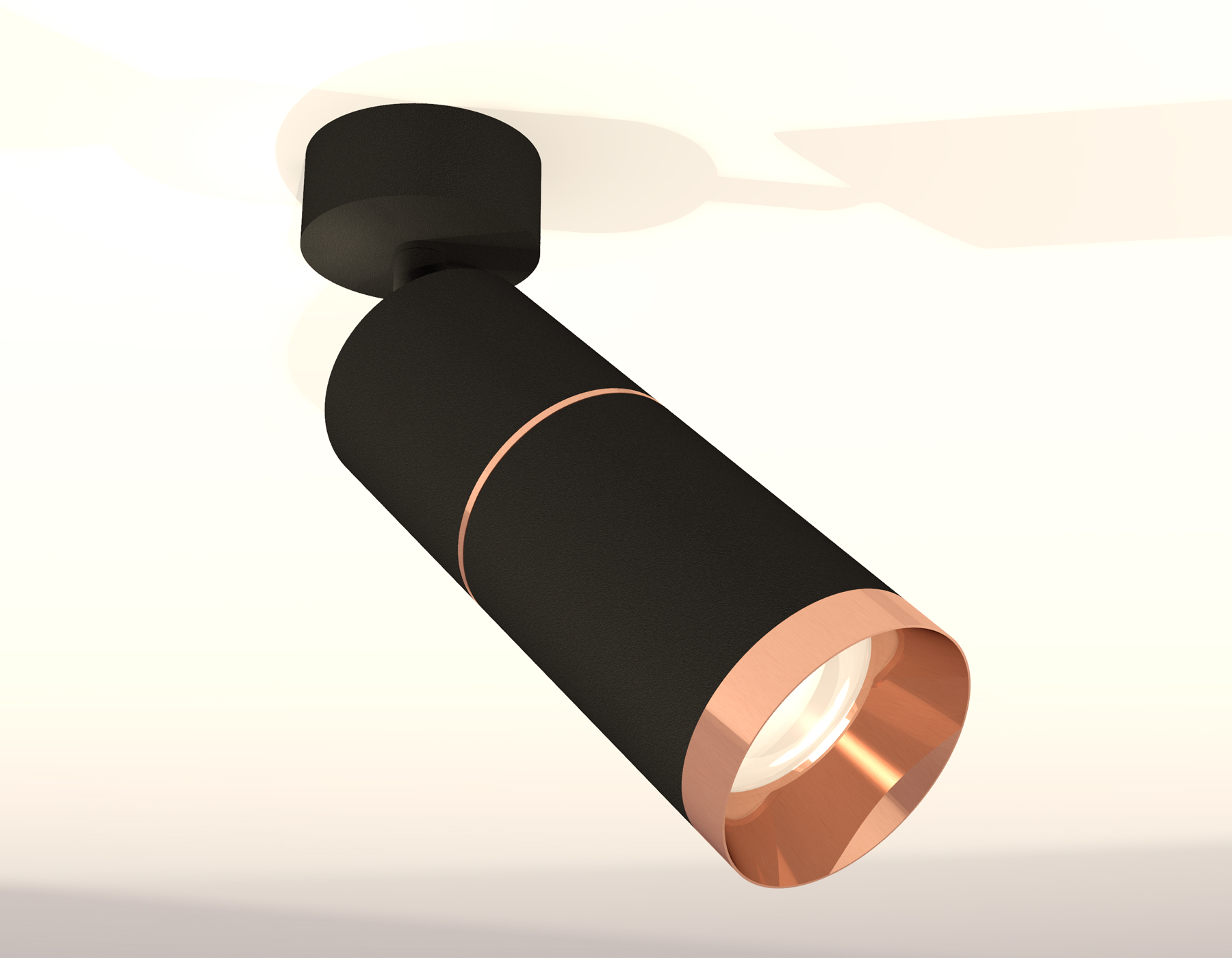 Спот поворотный XM6313013 SBK/PPG черный песок/золото розовое полированное MR16 GU5.3