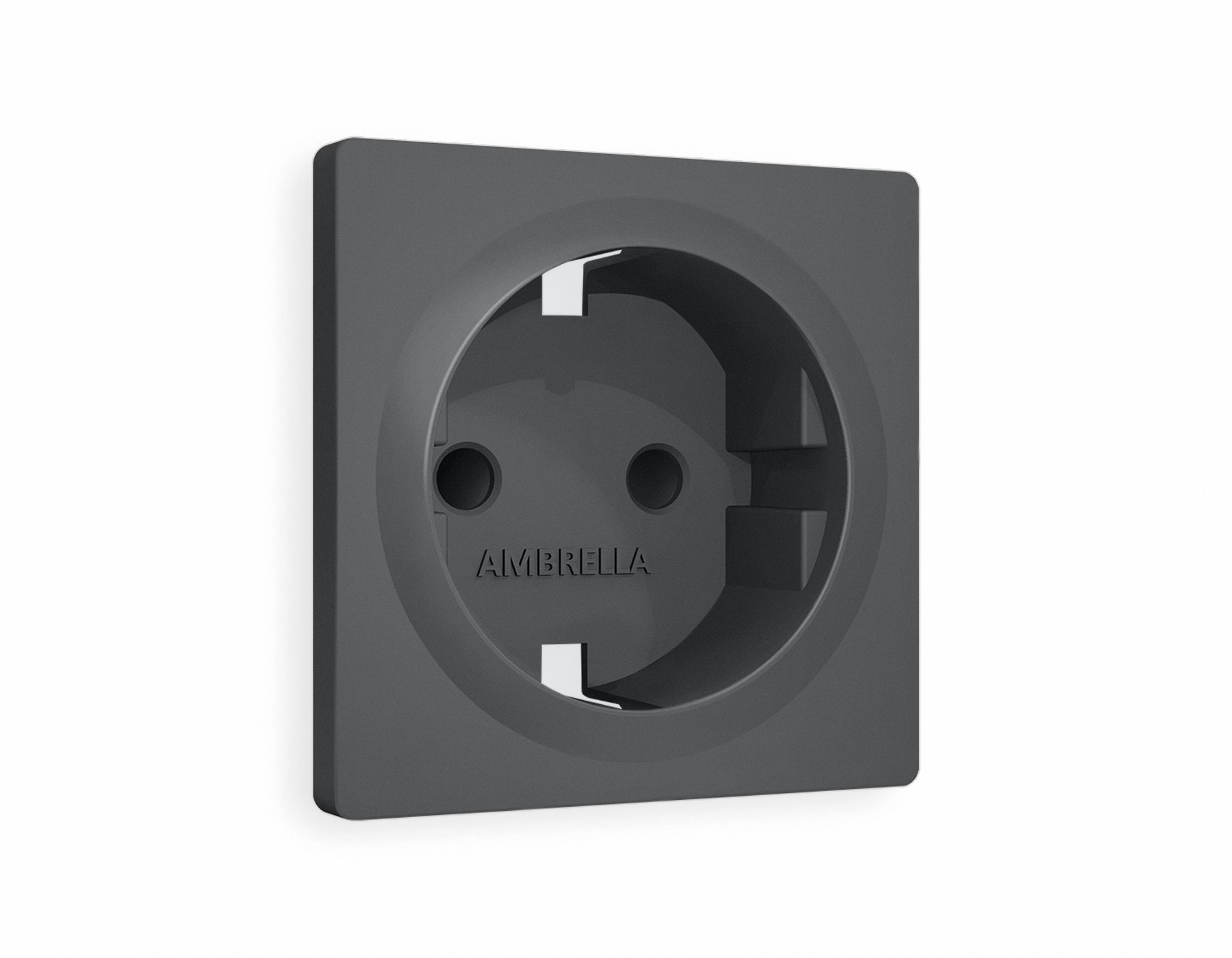 AP9070 Лицевая панель ALFA (Графит Мягкое касание) для электрической розетки с/з со шторками QUANT