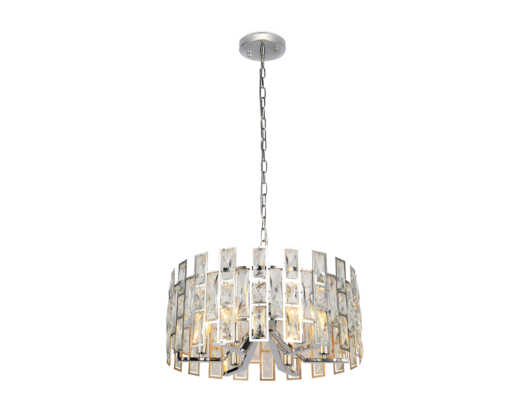 Подвесная люстра Ambrella TR5060/6 CH/CL хром/прозрачный E14/6 max 40W D500*938