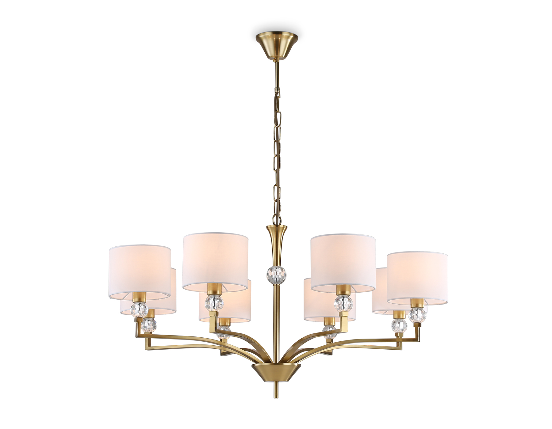 LH71133/8 BS/WH латунь/белый E14/8 max 40W D840*880