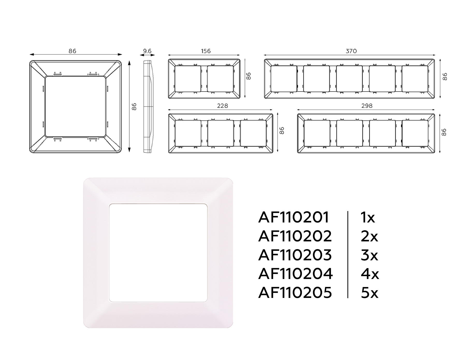 AF110202 Рамка ALFA Line (Жемчуг) 2-ая